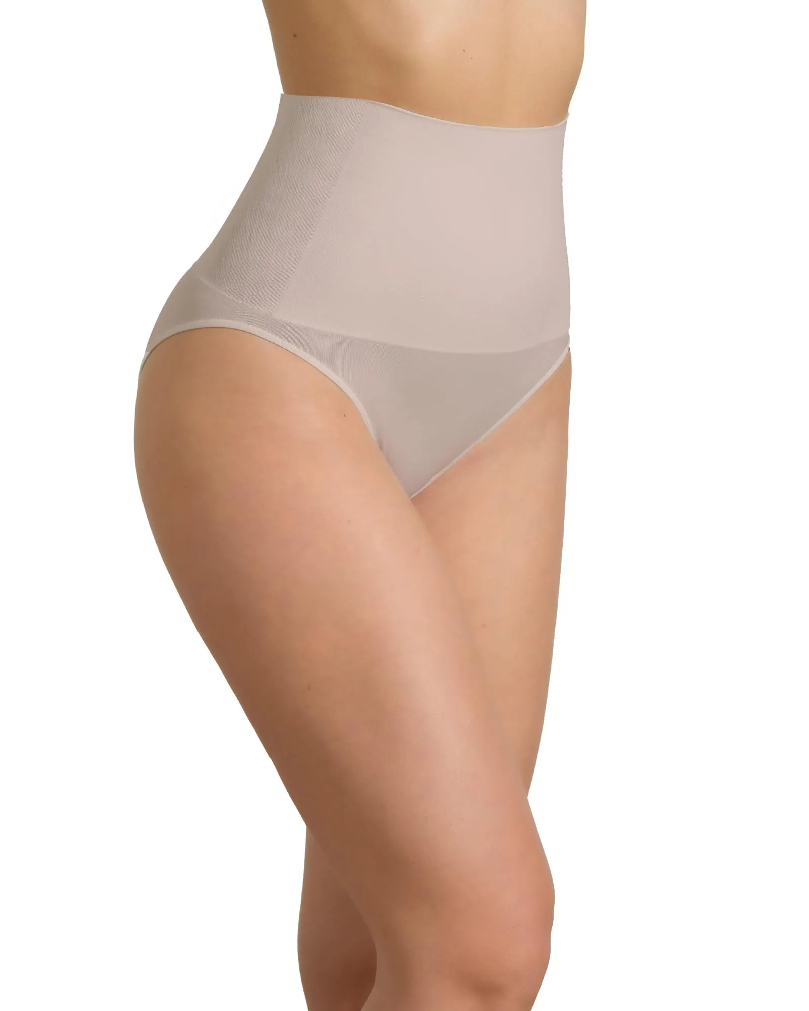 Risalti Pancera Contenitiva Donna Vita Alta con Slip Morbido Seamless in Microfibra, Made in Italy - immagine 1