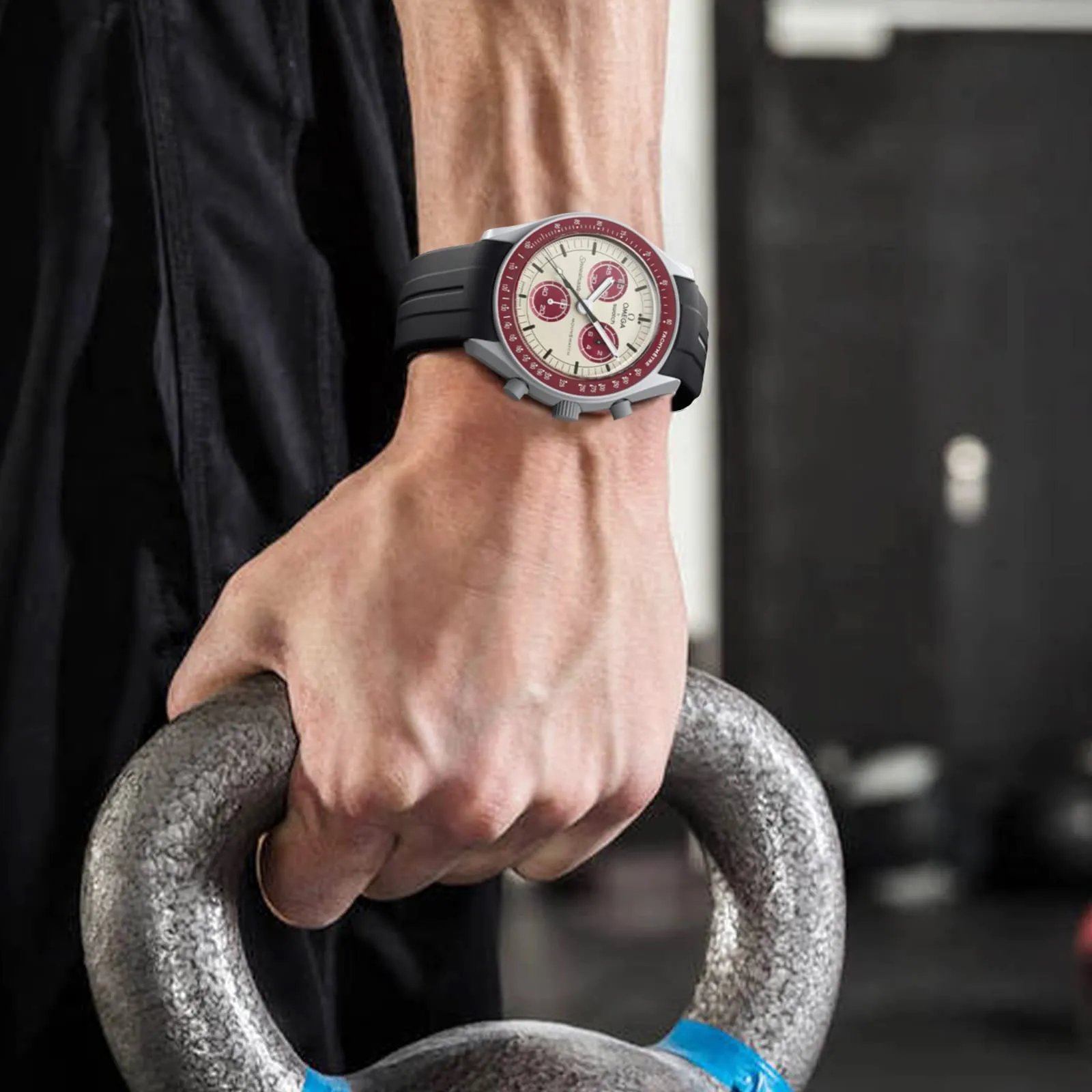 BONACE Cinturino in Silicone 20 mm per Omega x Swatch MoonSwatch Speedmaster, No Gap - immagine 2