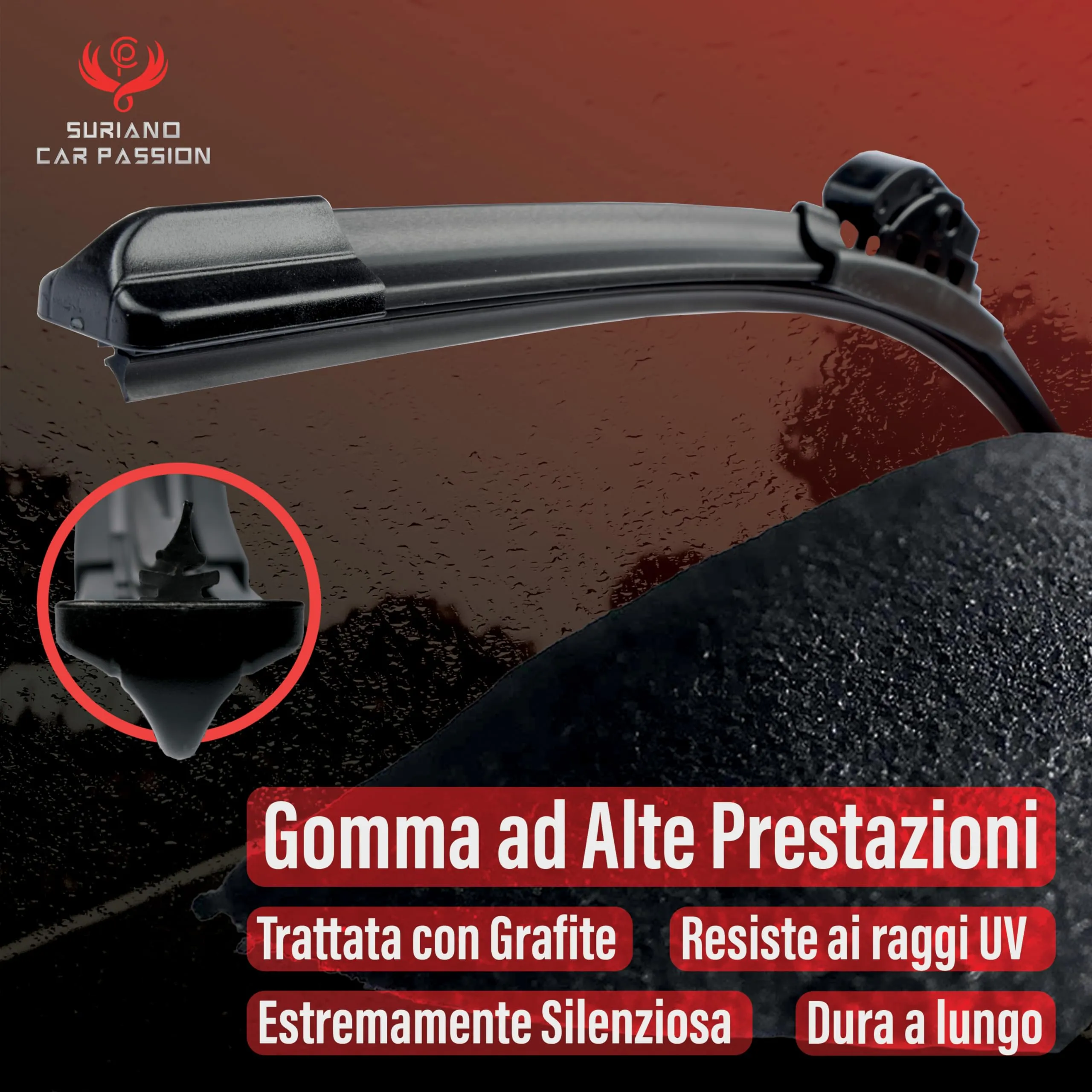 Car Passion Spazzole Tergicristallo per Mercedes Classe B W246 11/2011-6/2015 65 48 cm Aero Flat - immagine 3