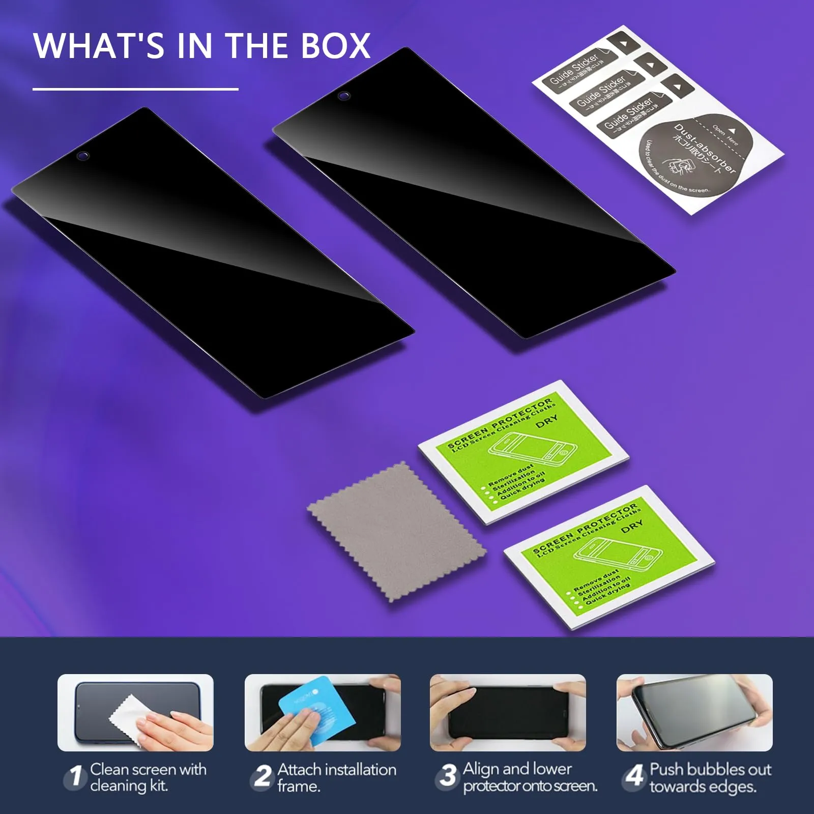 ELYCO Vetro Temperato Privacy per Samsung Galaxy Z Fold 8 Ultra, 2 Pezzi - immagine 8