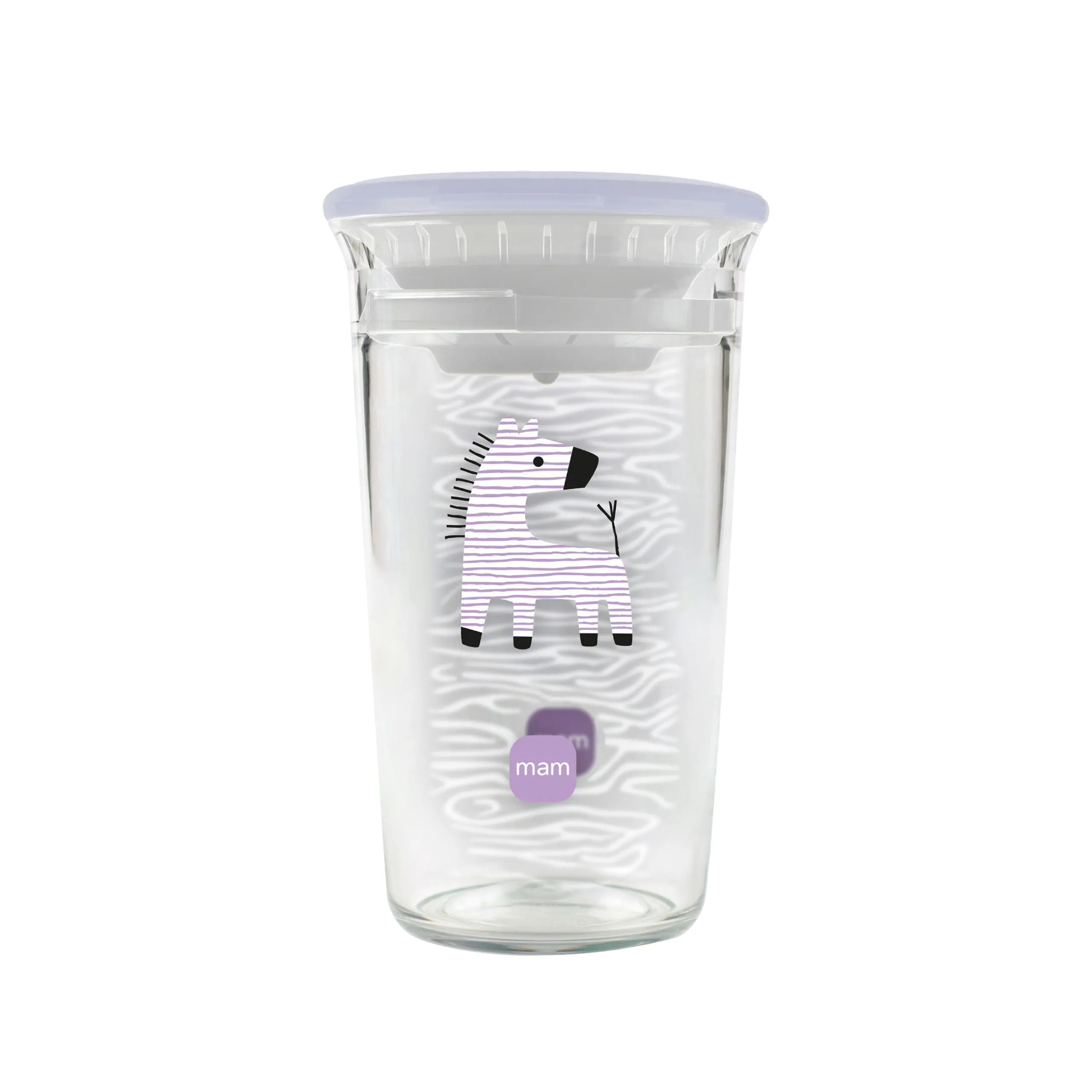 MAM Easy to Drink Cup 360°, Bicchiere Antigoccia per Bambini 8+ Mesi, Lilla - immagine 1