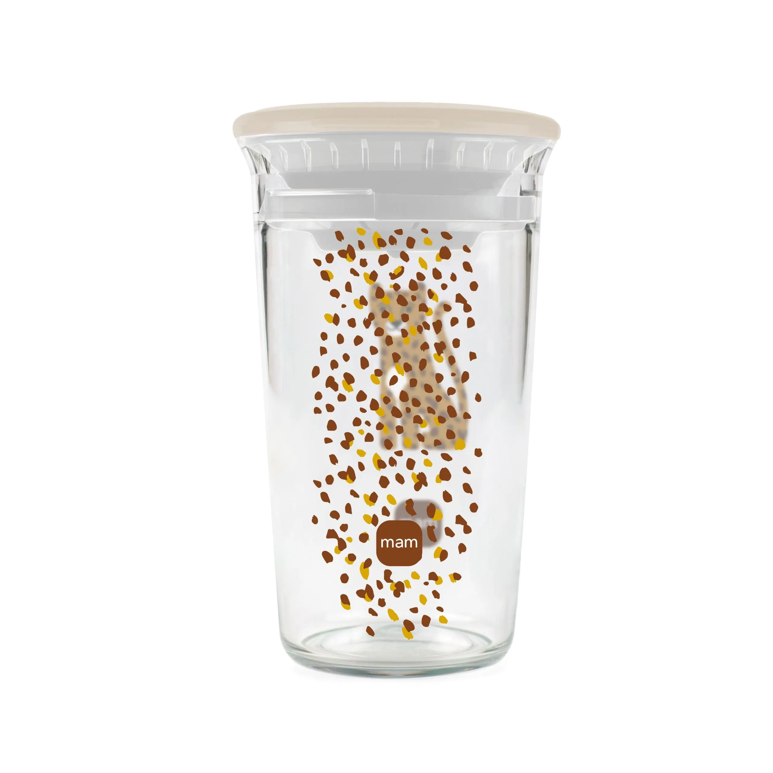 MAM Easy to Drink Cup 360°, Bicchiere Antigoccia Bambini 8+ Mesi, Beige - immagine 2