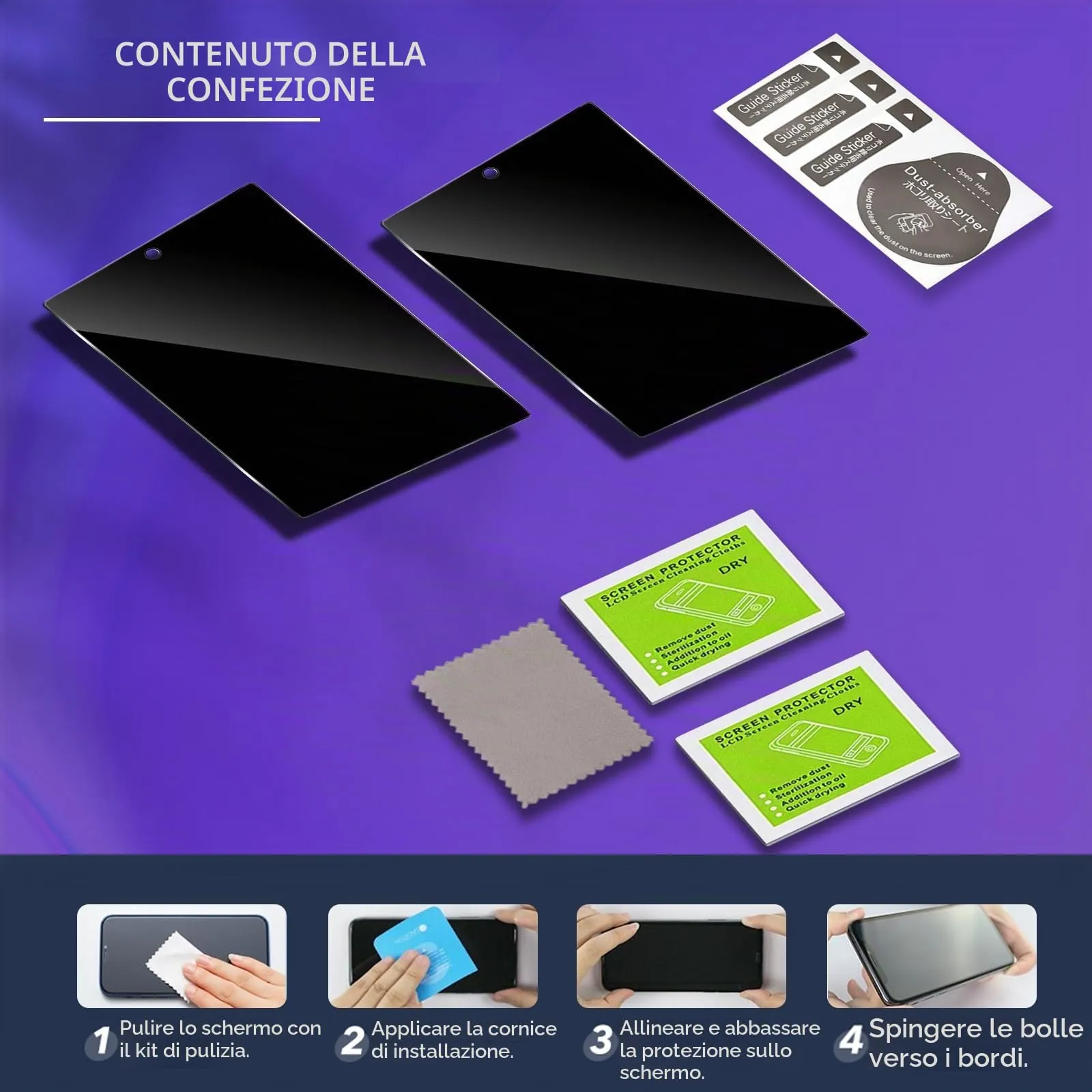ELYCO Vetro Temperato Privacy per Samsung Galaxy Z Fold 8, 2 Pezzi - immagine 8
