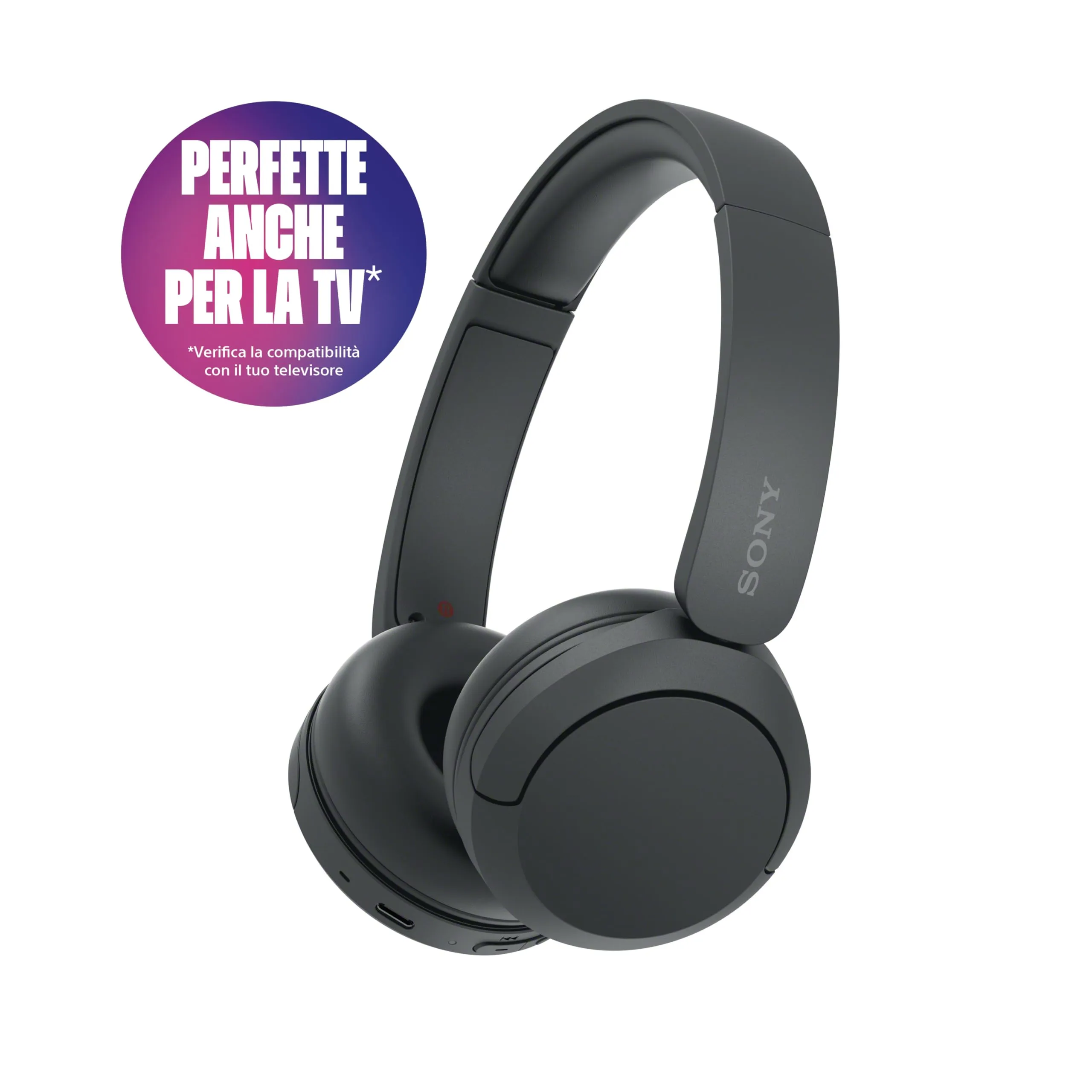 Sony WH-CH520 Cuffie Wireless - Nero - immagine 3
