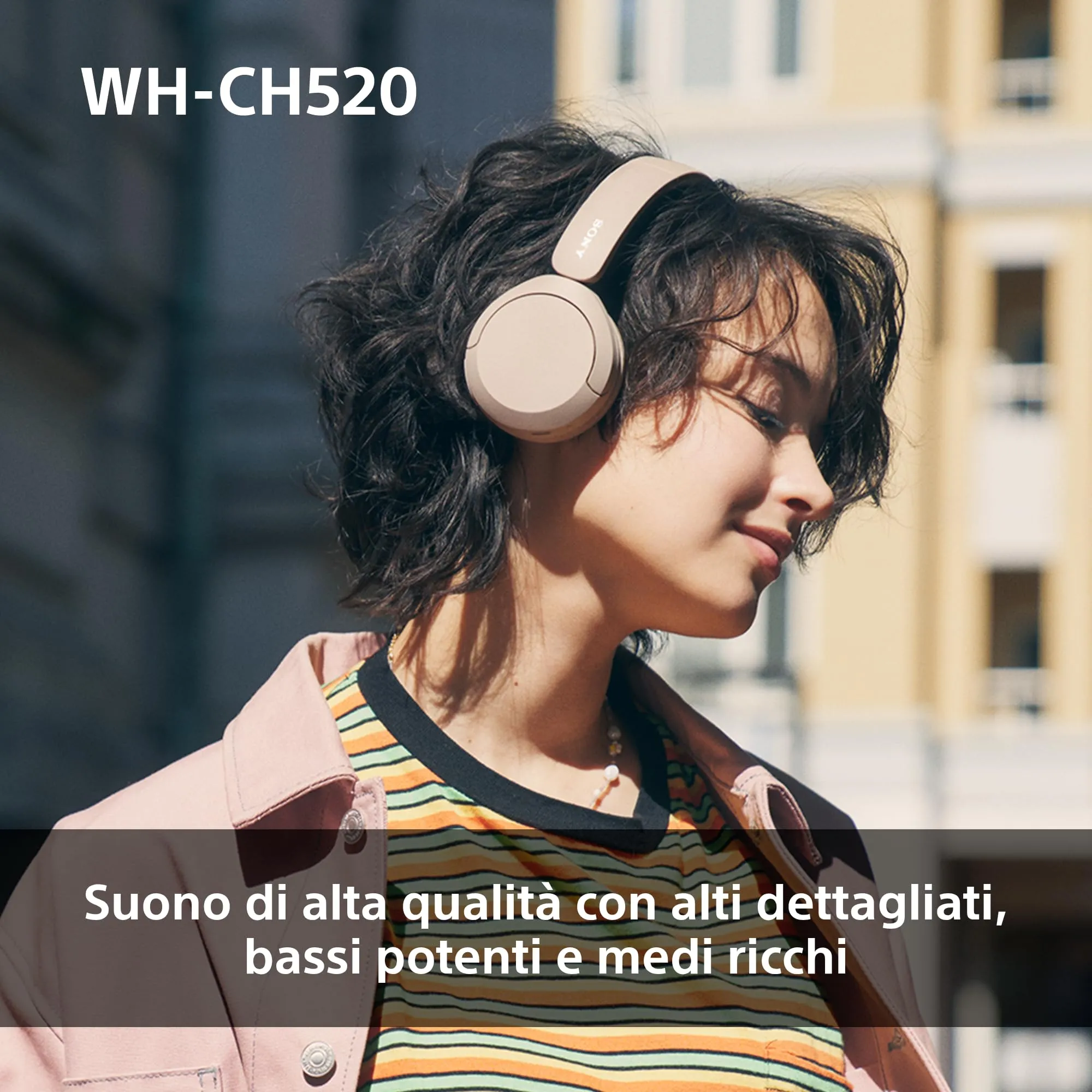 Sony WH-CH520 Cuffie Wireless - Nero - immagine 5