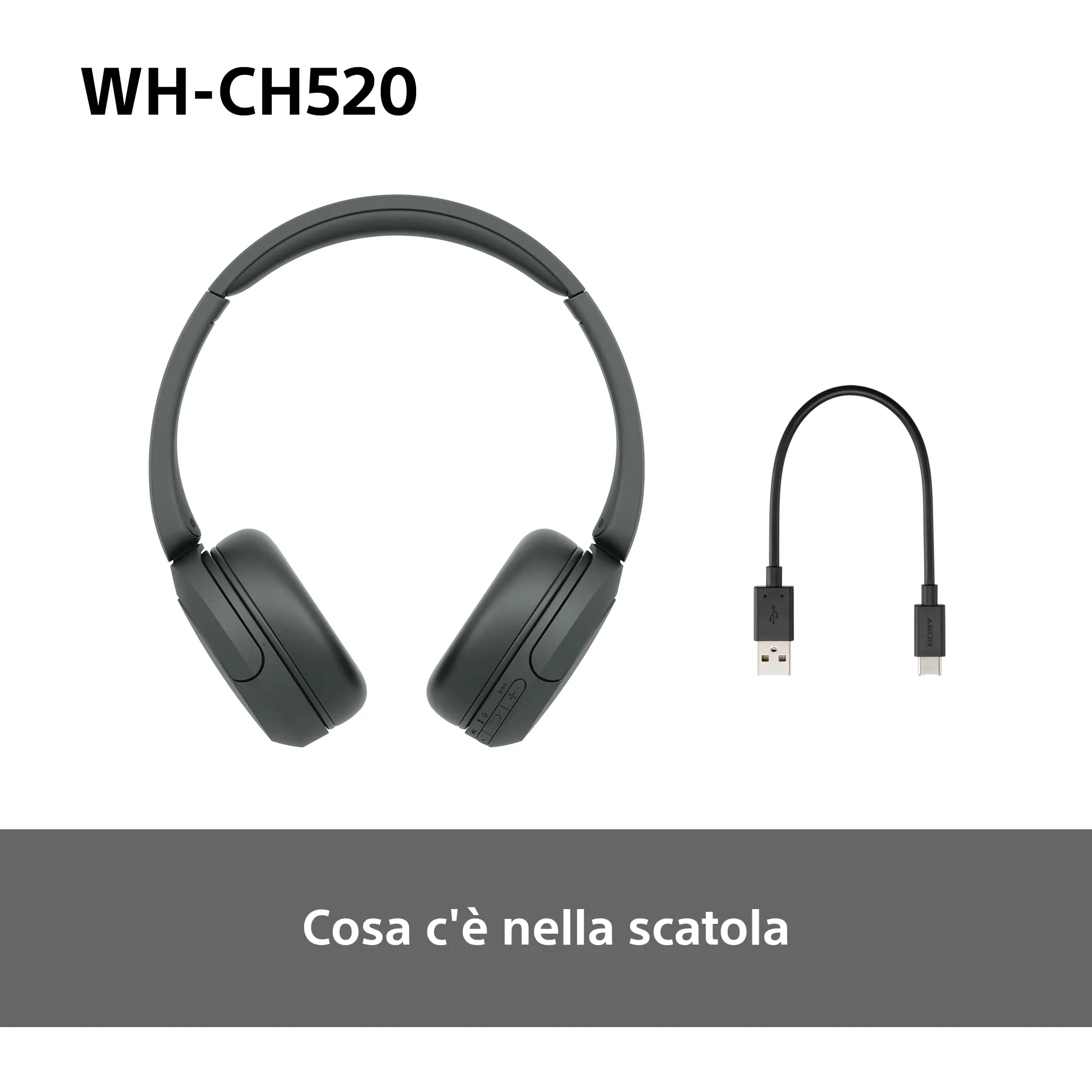 Sony WH-CH520 Cuffie Wireless - Nero - immagine 11