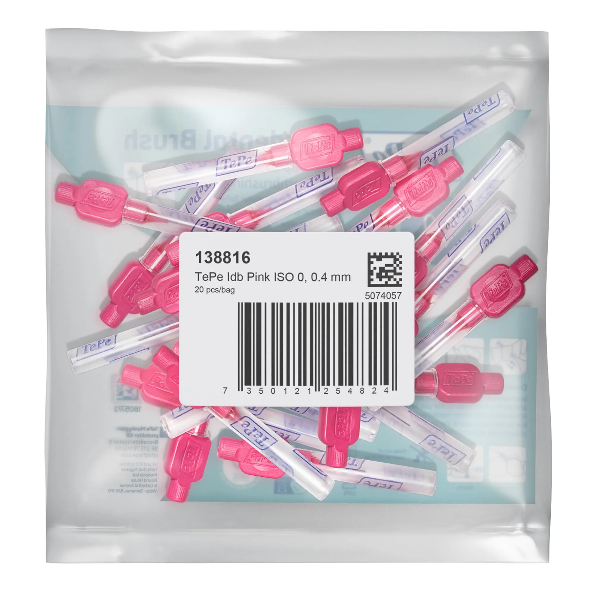 TePe Original Scovolini Interdentali, Rosa, 0.4mm/ISO 0, 20 pz - immagine 2