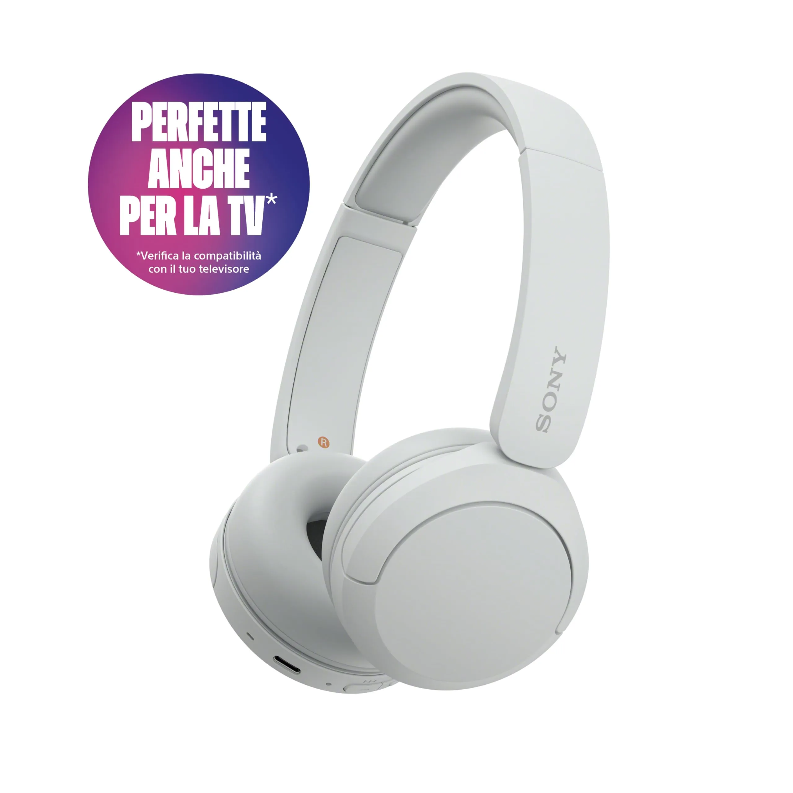 Sony WH-CH520 Cuffie Wireless - Bianco - immagine 2