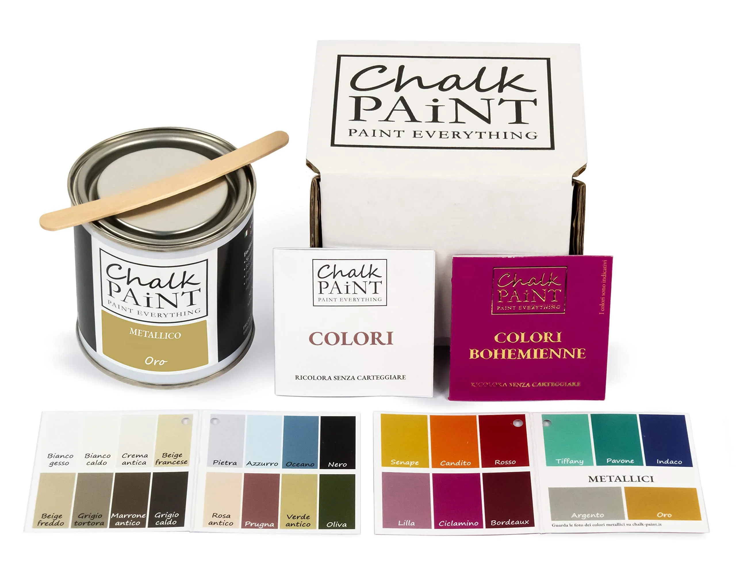 Chalk PAINT PAINT EVERYTHING Vernice Metallica Professionale Oro 250 ml - immagine 2