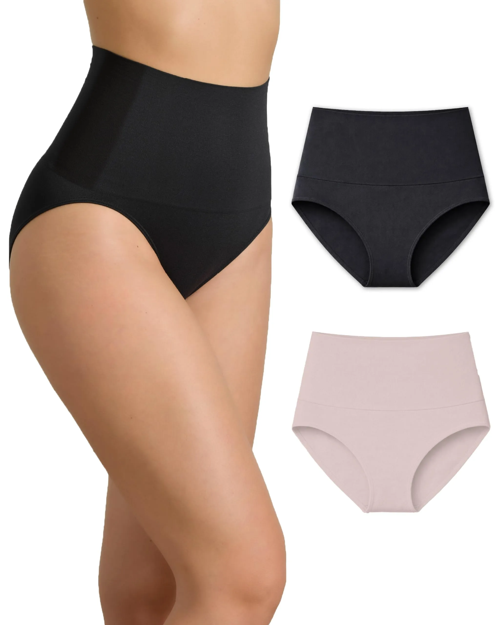 Risalti Pancera Contenitiva Donna Vita Alta con Slip Morbido, Intimo Modellante Senza Cuciture in Microfibra, Made in Italy - immagine 1