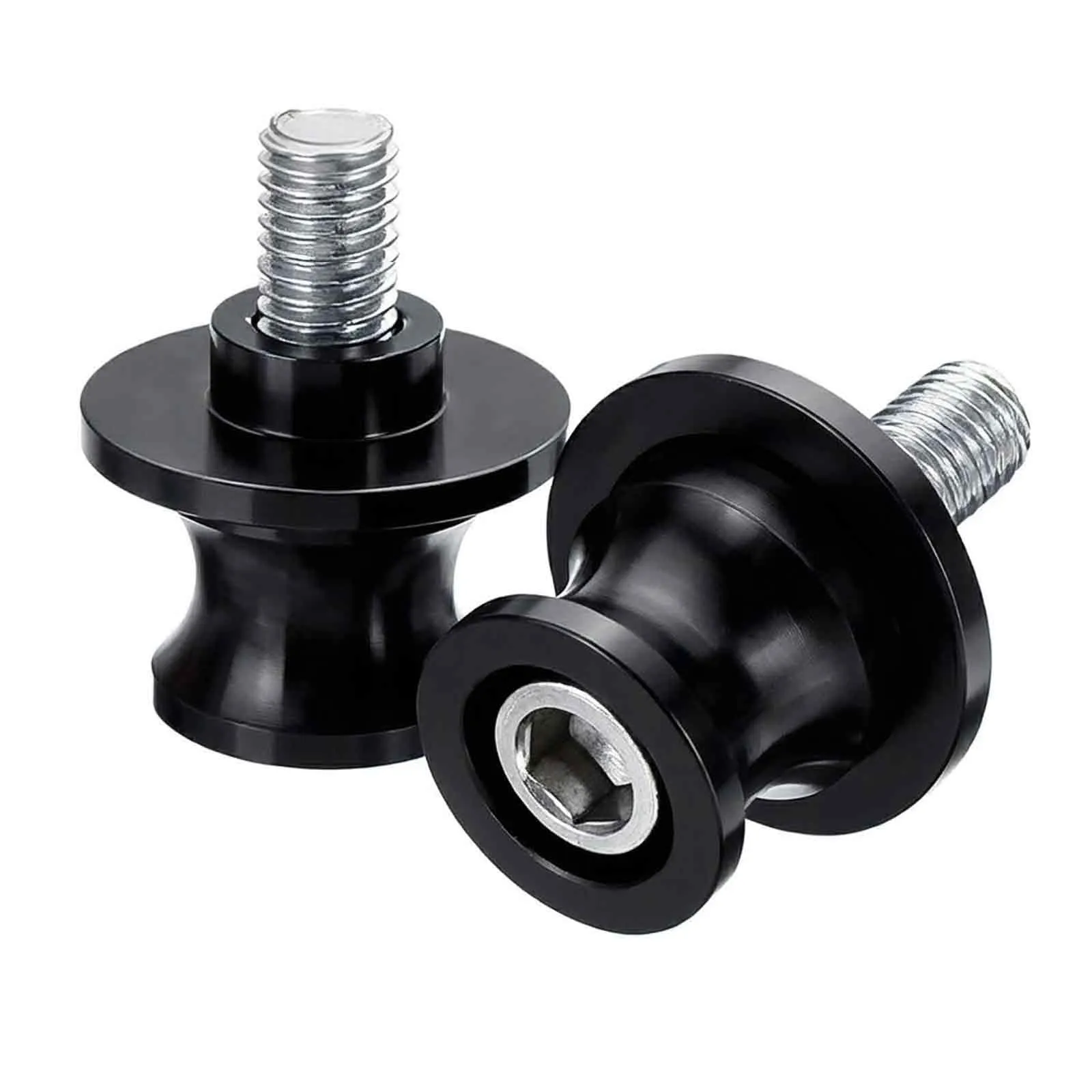 GWEOR Nottolini Cavalletto Moto M6 Supporti Forcellone Posteriore CNC, Nero (2 Pezzi) - immagine 1