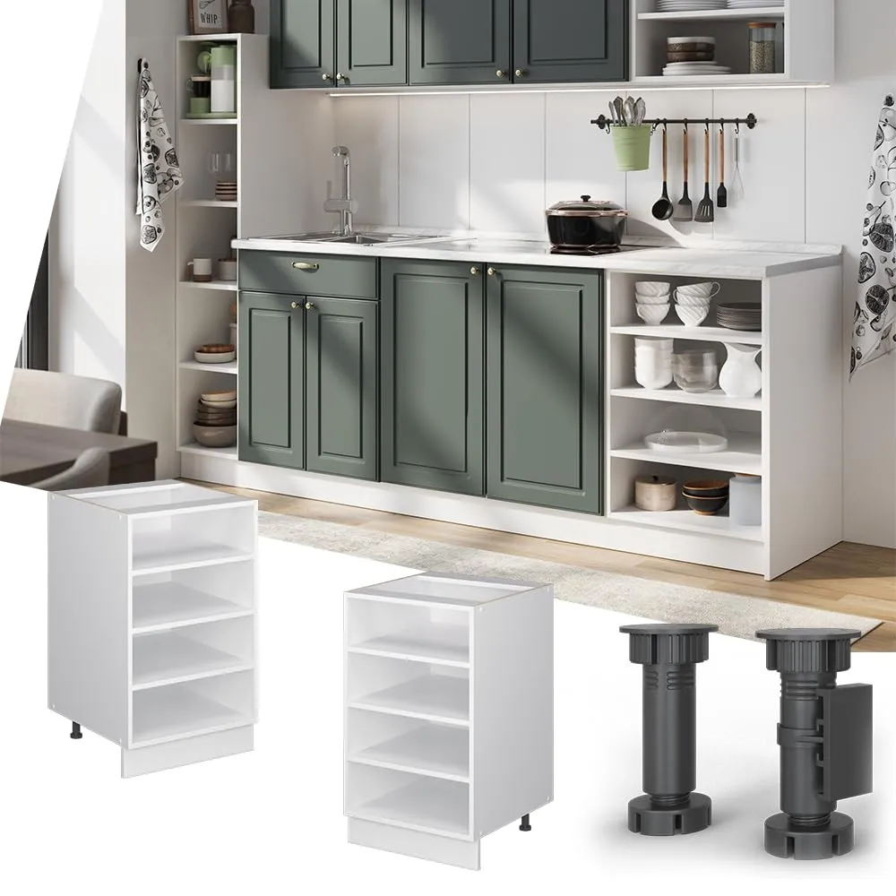 Vicco Scaffale da cucina Fame-Line, Bianco, 50 cm - immagine 2