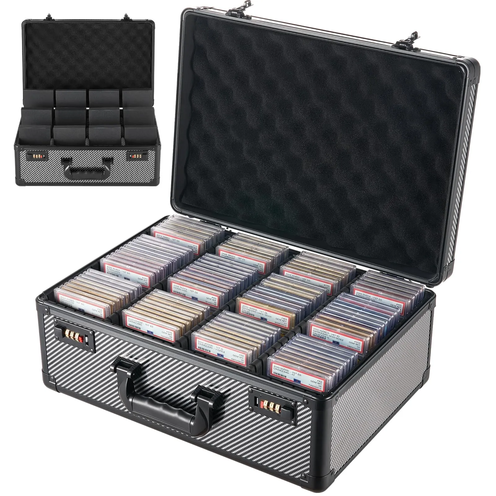 VEVOR Scatola Porta Carte Graded con 12 Divisori e Serratura a Combinazione - immagine 1