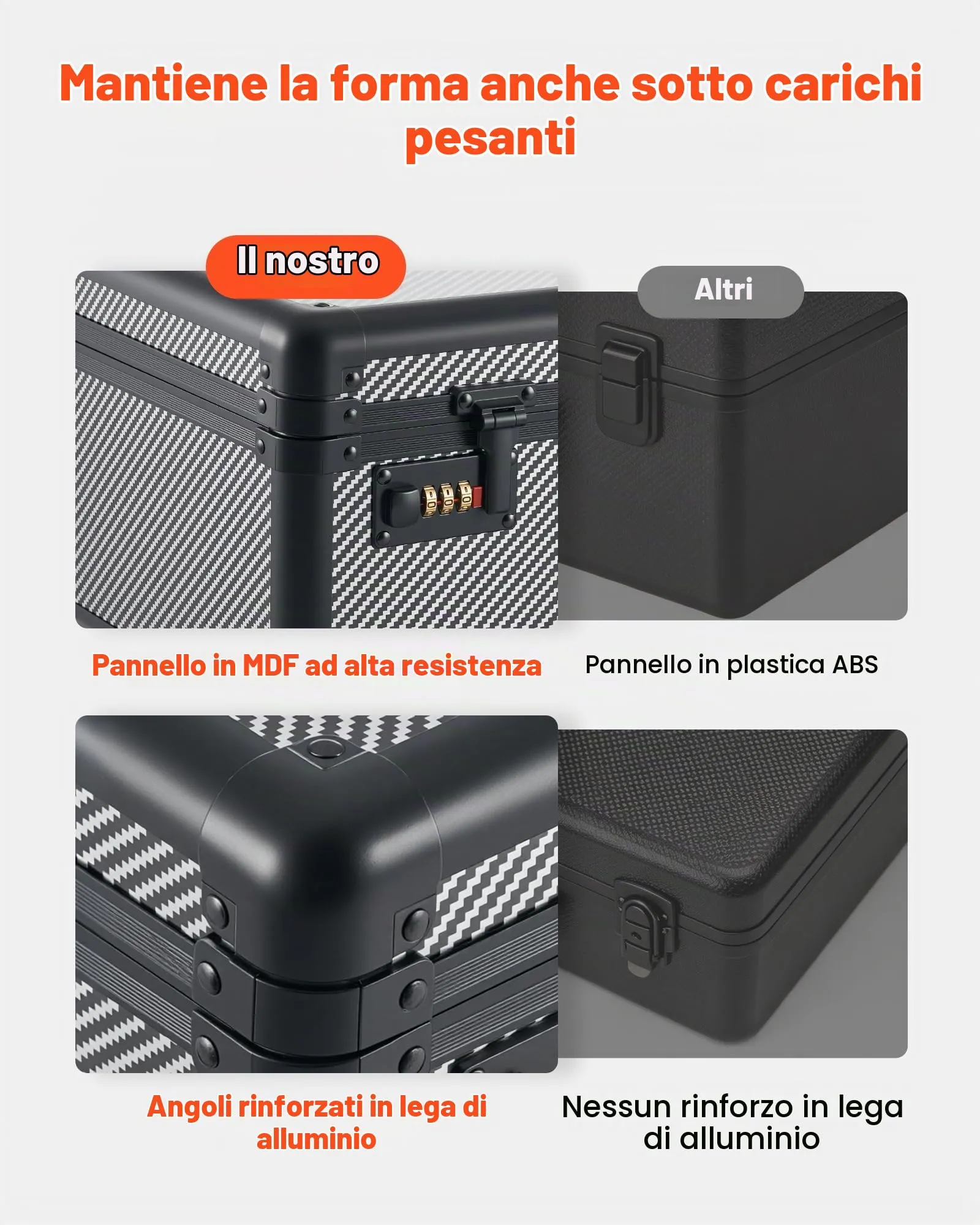 VEVOR Scatola Porta Carte Graded con 12 Divisori e Serratura a Combinazione - immagine 5