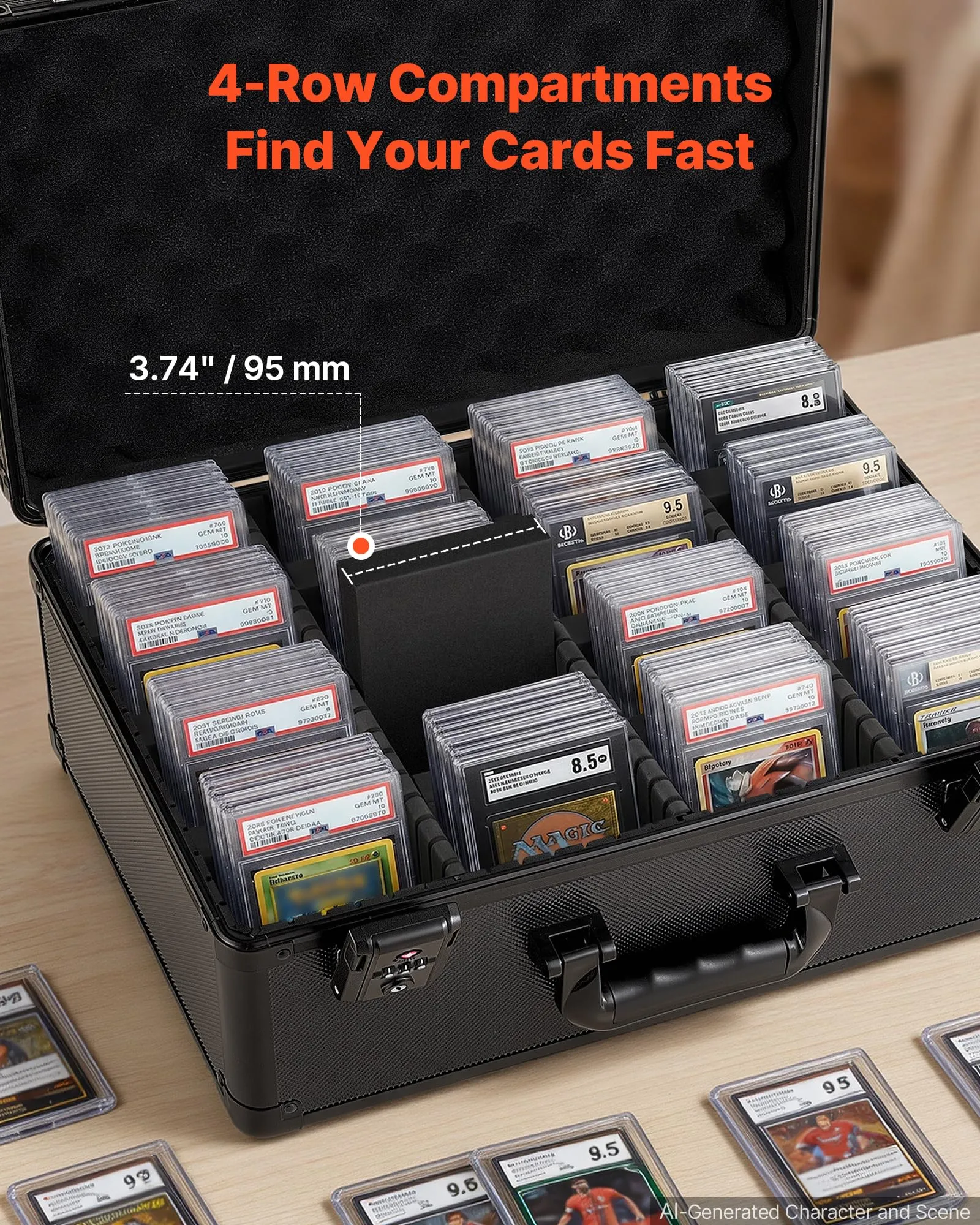 VEVOR Valigetta Porta Carte Graded Sportive Capienza 152 PSA - immagine 6