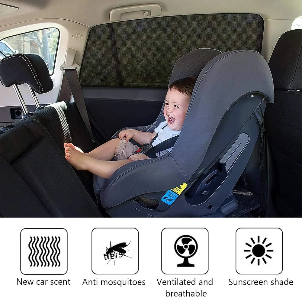 WIN.MAX Tendine Parasole Auto Universali Finestrini Laterali, 2 Pezzi, XL, Nero - immagine 8