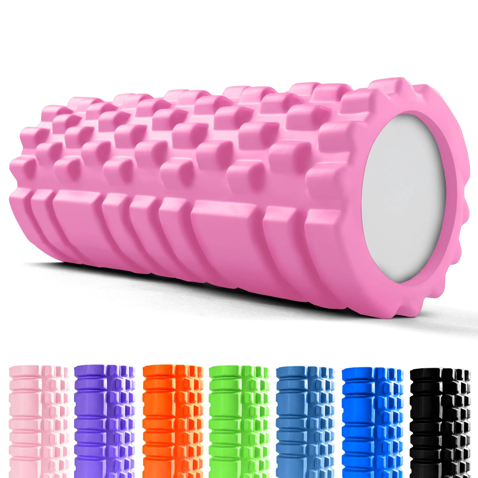 unycos Foam Roller EVA per Massaggio Muscolare, 33x14 cm, Rosa - immagine 1