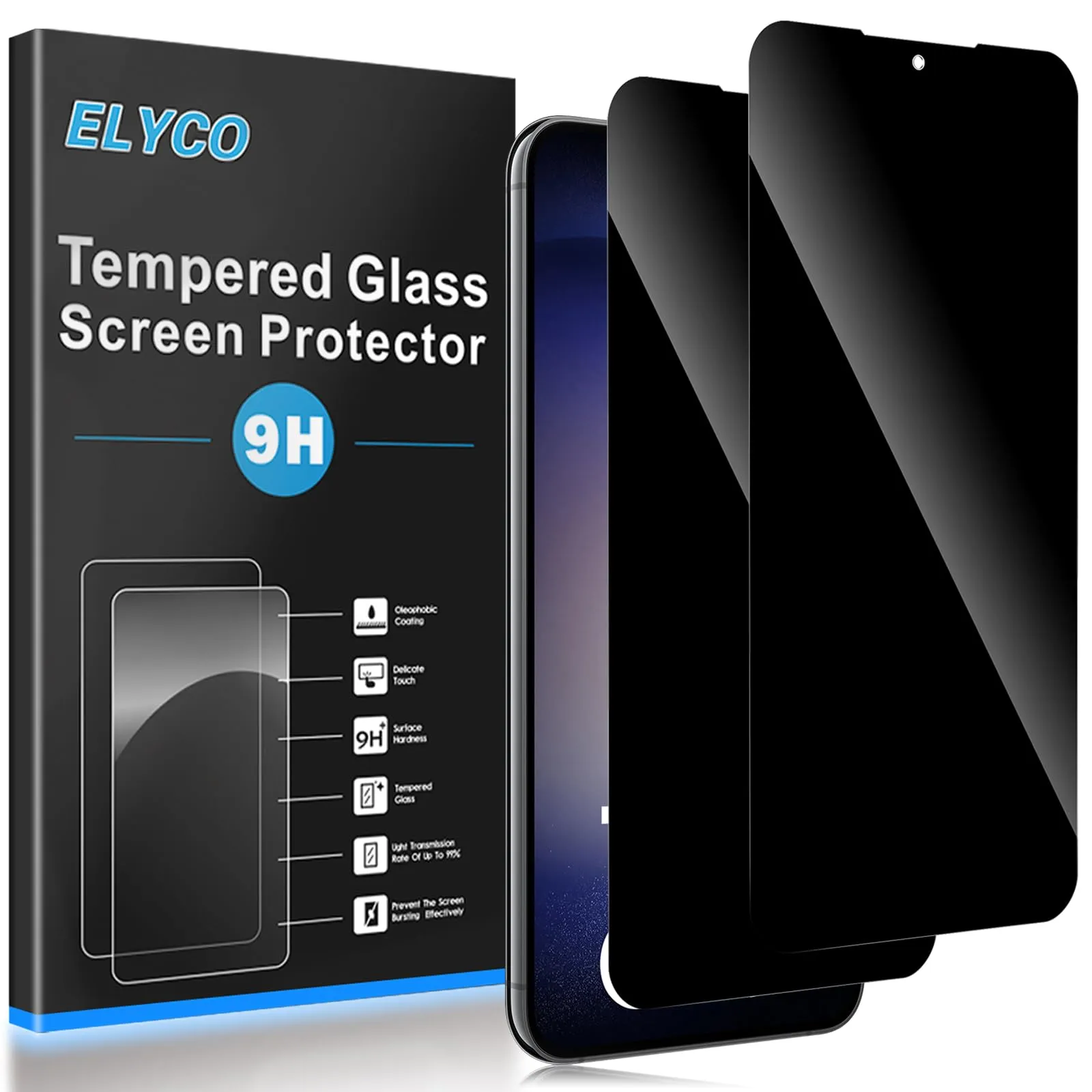 ELYCO Vetro Temperato Privacy per Samsung Galaxy S23 5G, 2 Pezzi - immagine 1