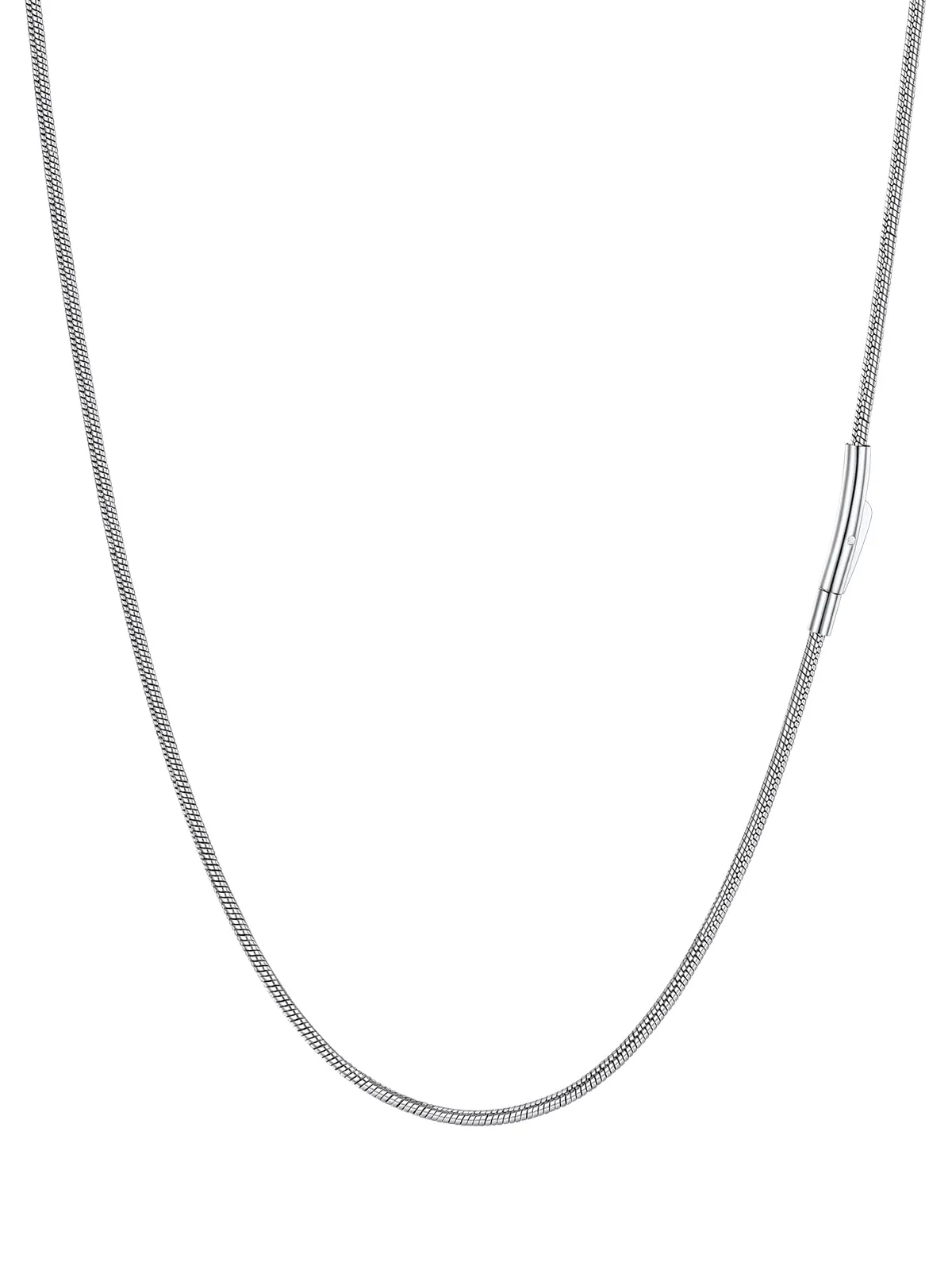 FaithHeart Collana Uomo Catena Serpente Acciaio Inox 1,5mm 40cm - immagine 1
