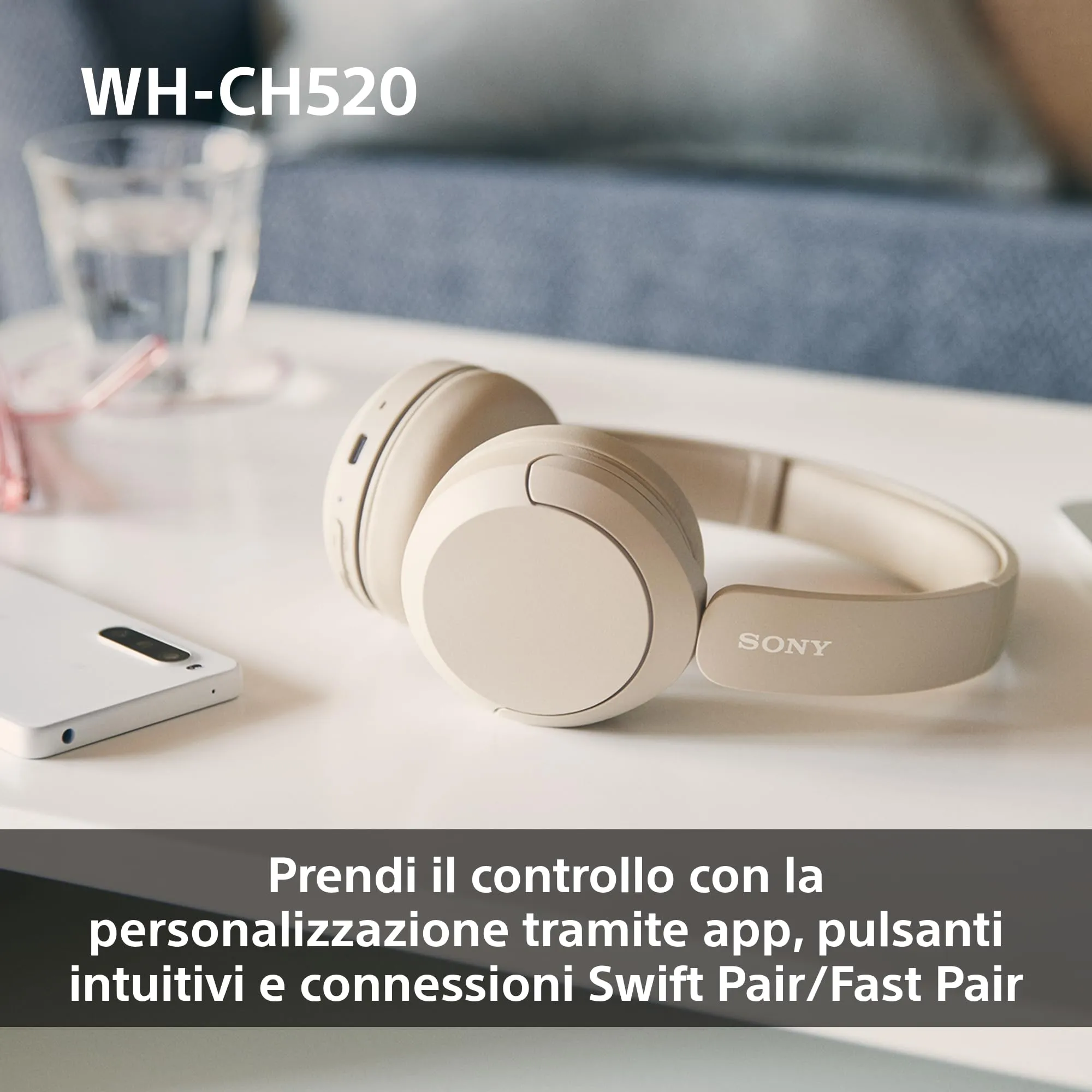 Sony WH-CH520 Cuffie Wireless Blu - immagine 8