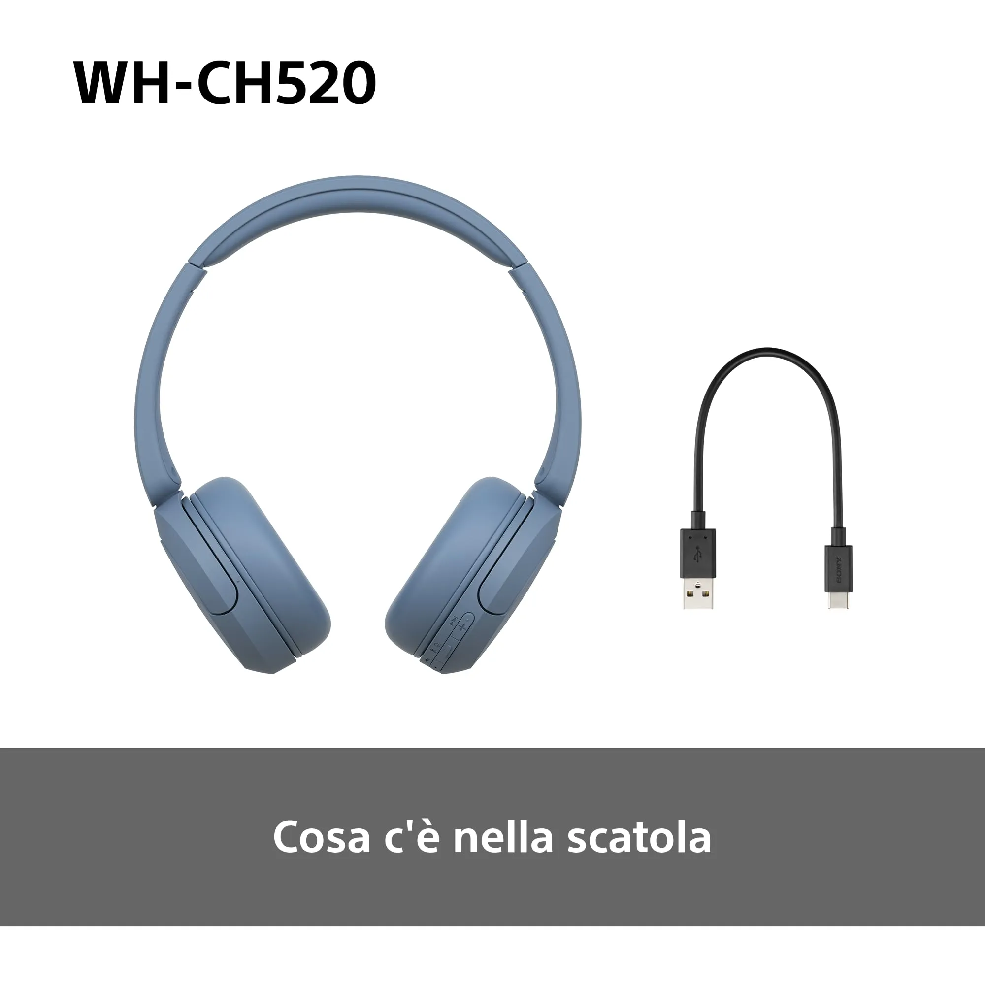Sony WH-CH520 Cuffie Wireless Blu - immagine 10