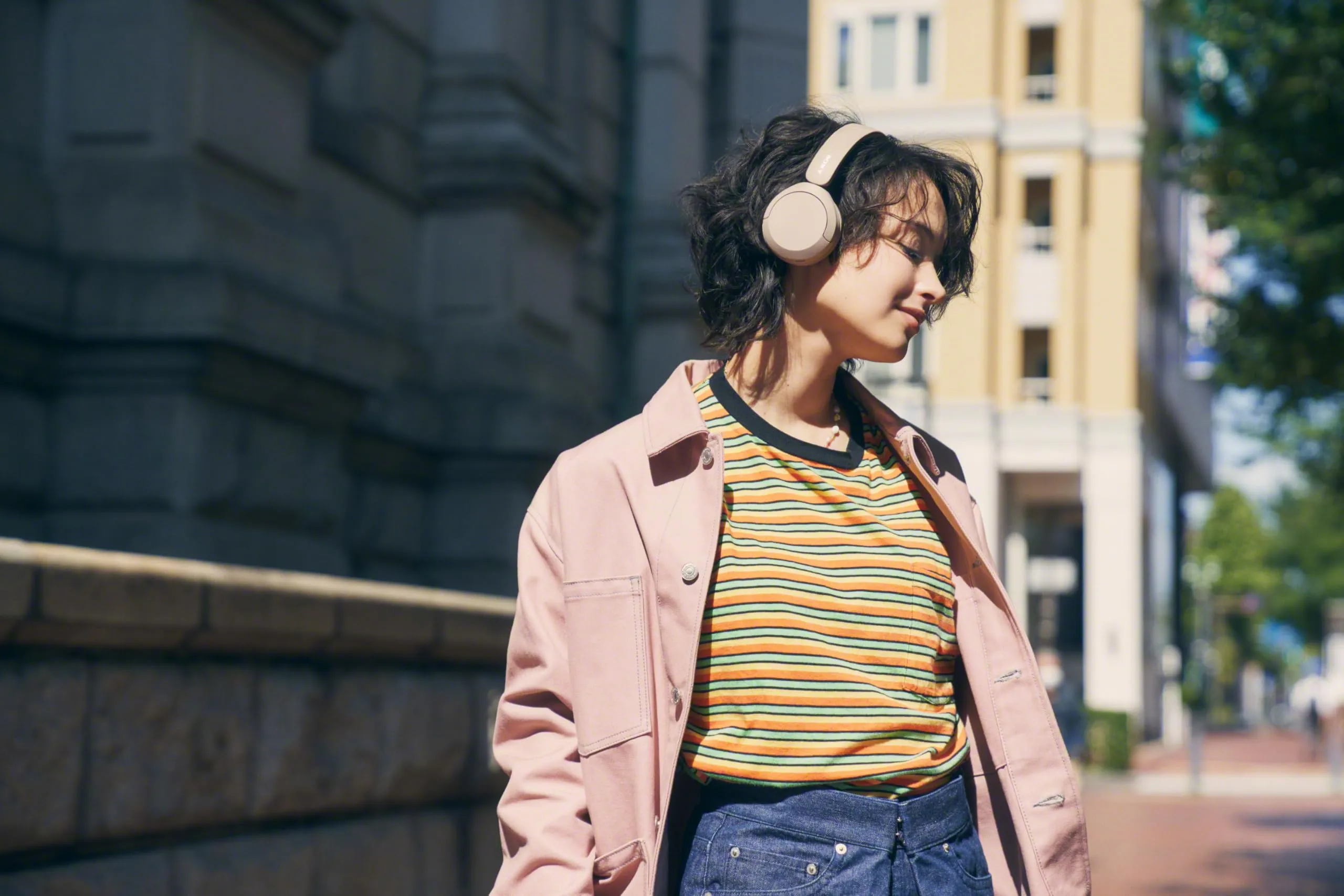 Sony WH-CH520 Cuffie Wireless - Beige - immagine 2