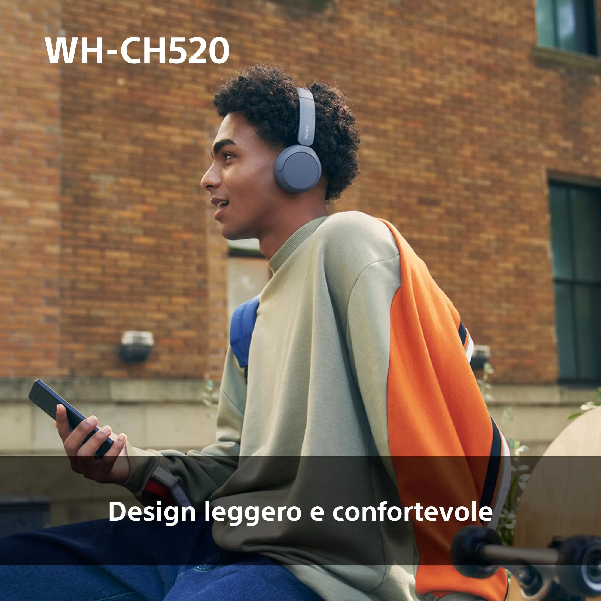 Sony WH-CH520 Cuffie Wireless - Beige - immagine 6