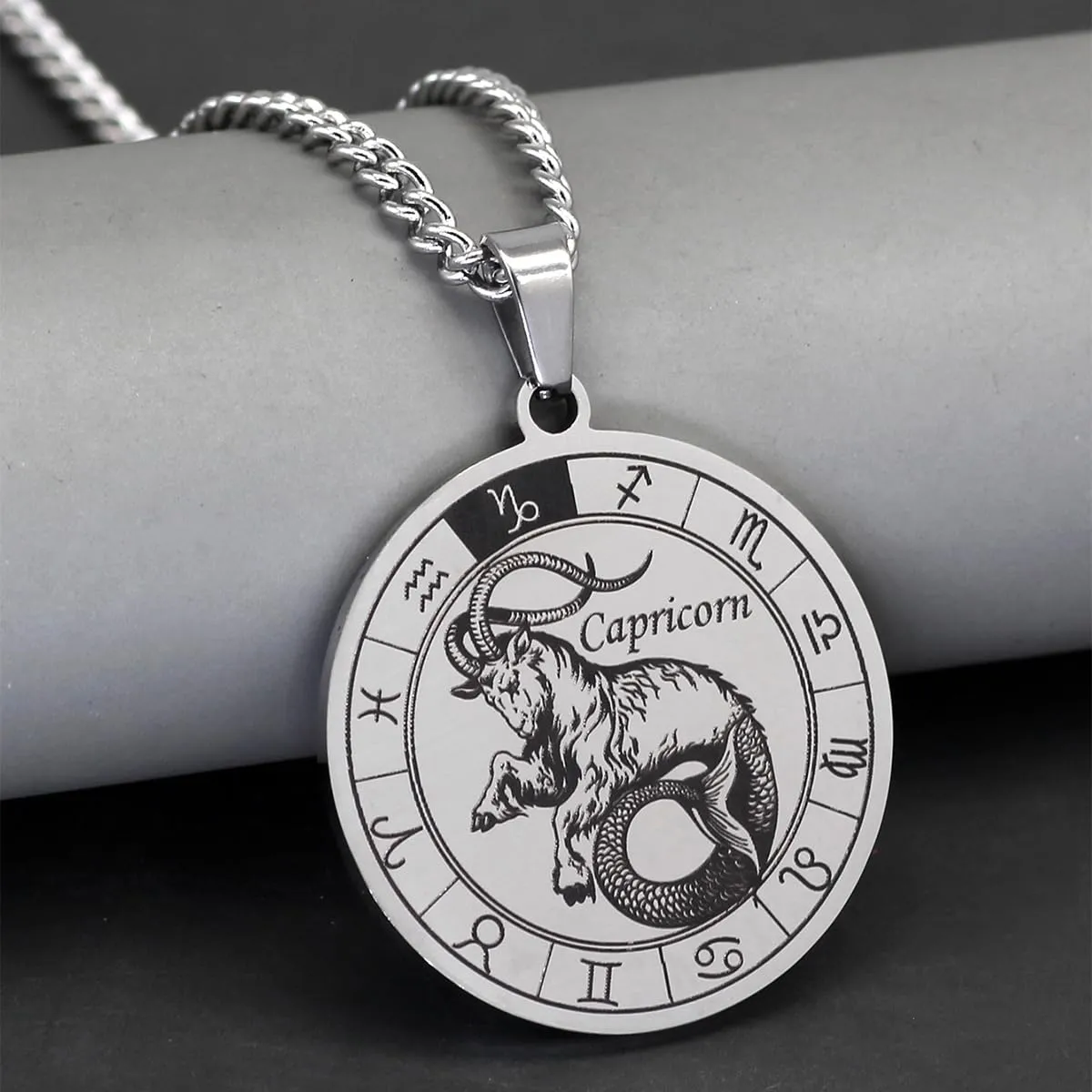 Caimeytie Set uomo segno zodiacale, collana e bracciale a costellazione in acciaio inossidabile - immagine 5