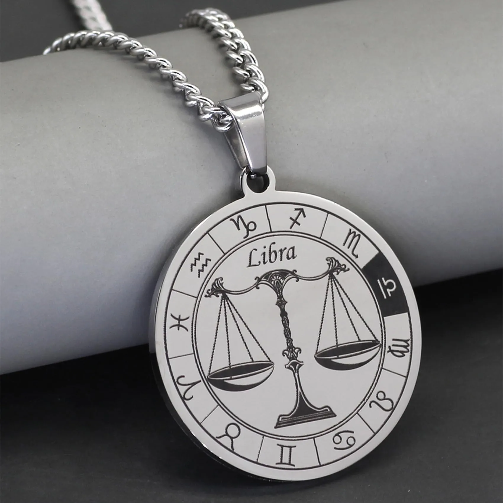 Caimeytie Set da uomo con segno zodiacale, collana e bracciale a costellazione in acciaio inox e perle - immagine 4