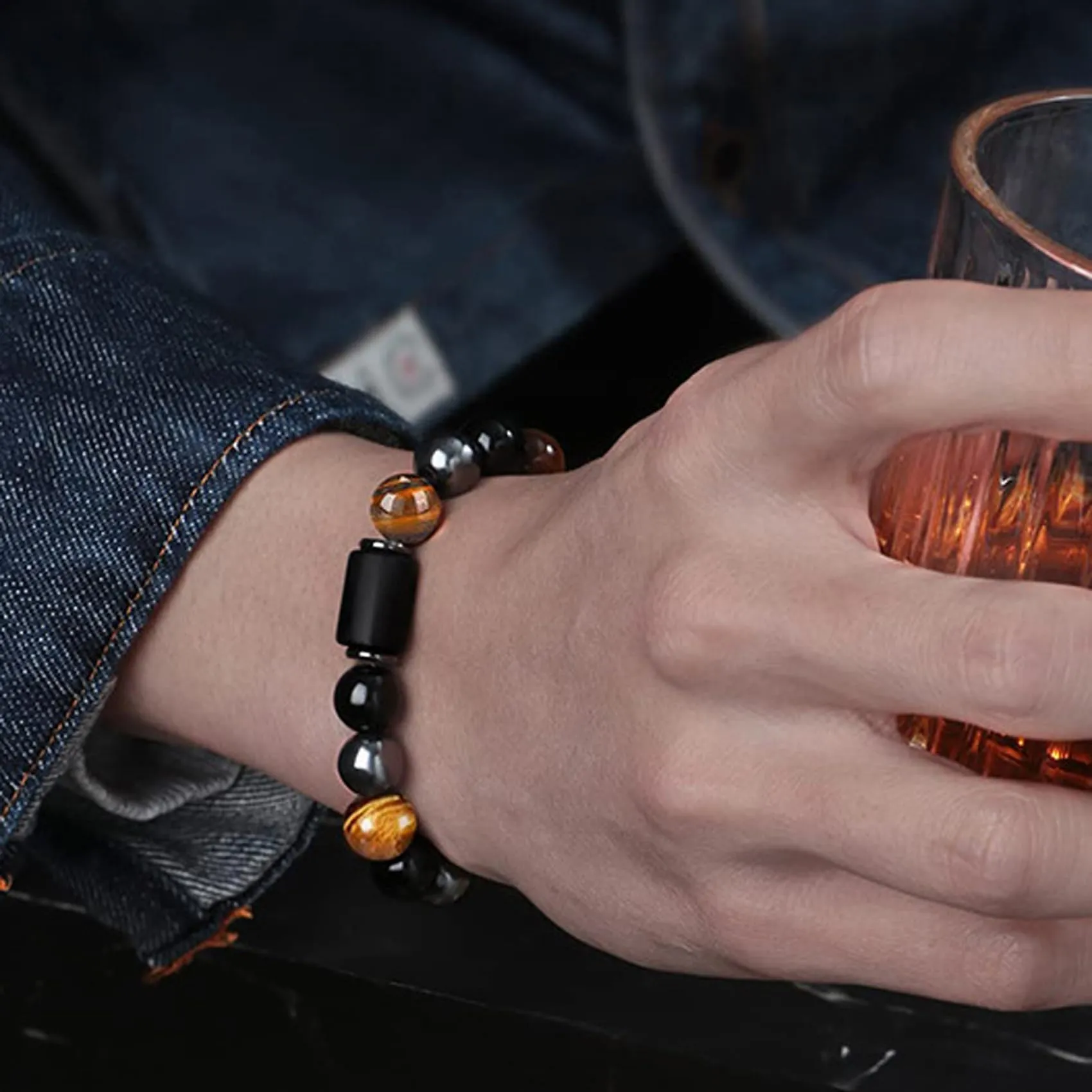 Caimeytie Set di Collana e Bracciale da Uomo con Segno Zodiacale, Acciaio Inossidabile, 60cm - immagine 3