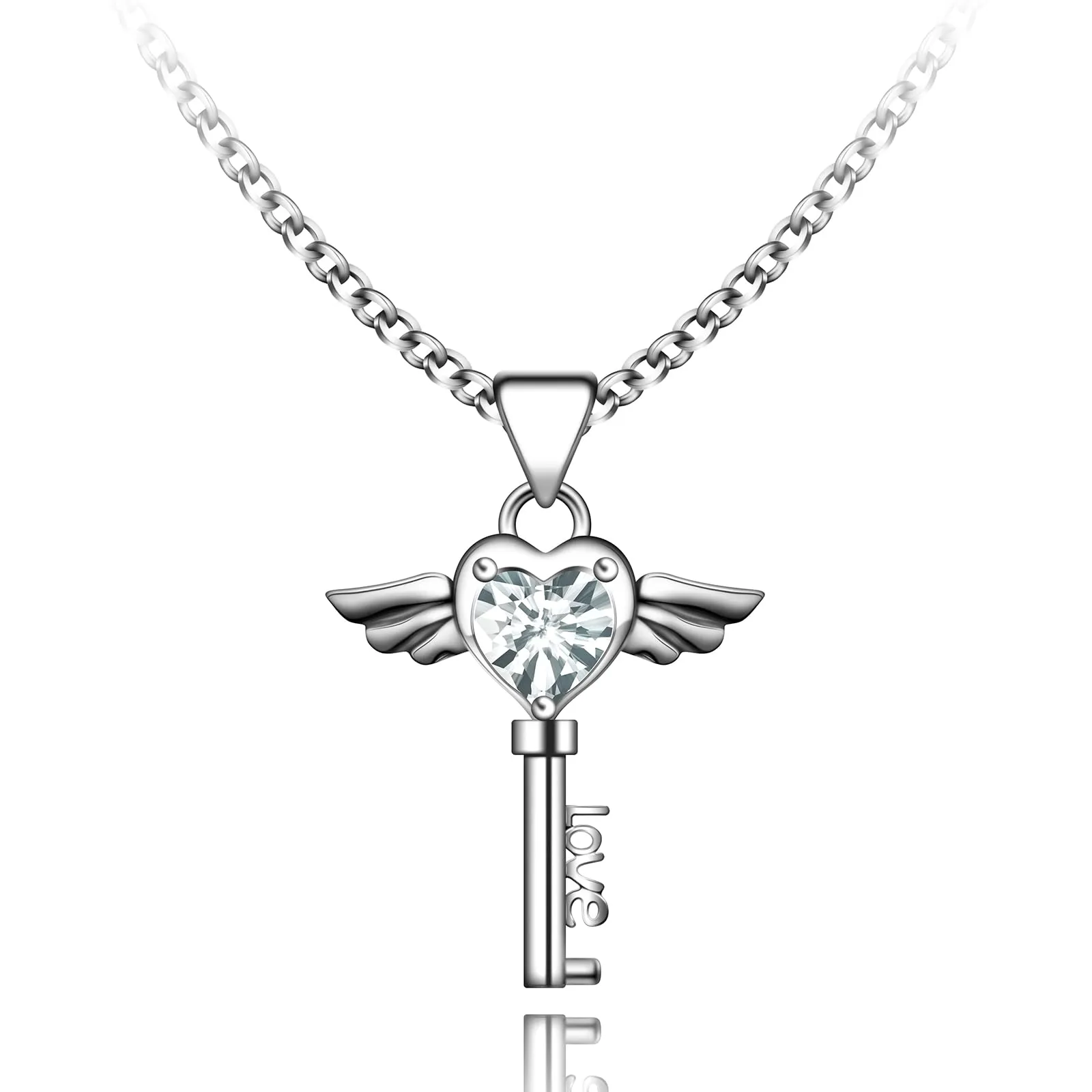 Flongo Set Collana e Bracciale per Coppia con Lucchetto e Chiave, Argento - immagine 5