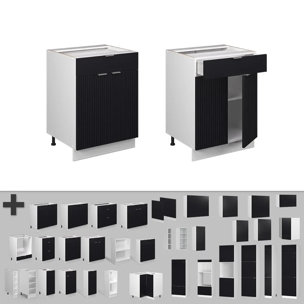 Vicco Fame-Line Mobile Base, Nero Rigato, 60 cm - immagine 7