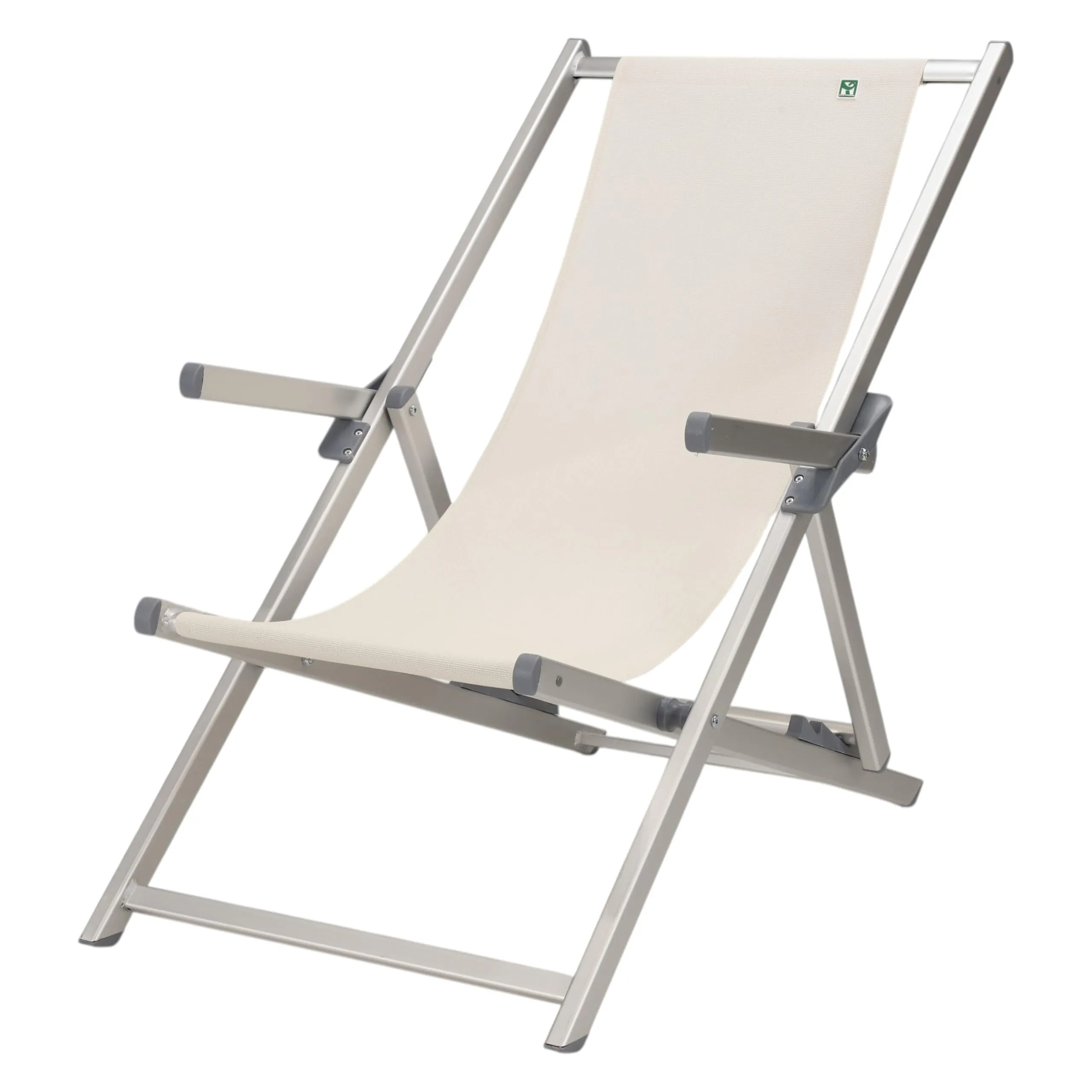 Totò Piccinni Sdraio Salento in Alluminio Pieghevole con 4 Posizioni (Beige) - immagine 1