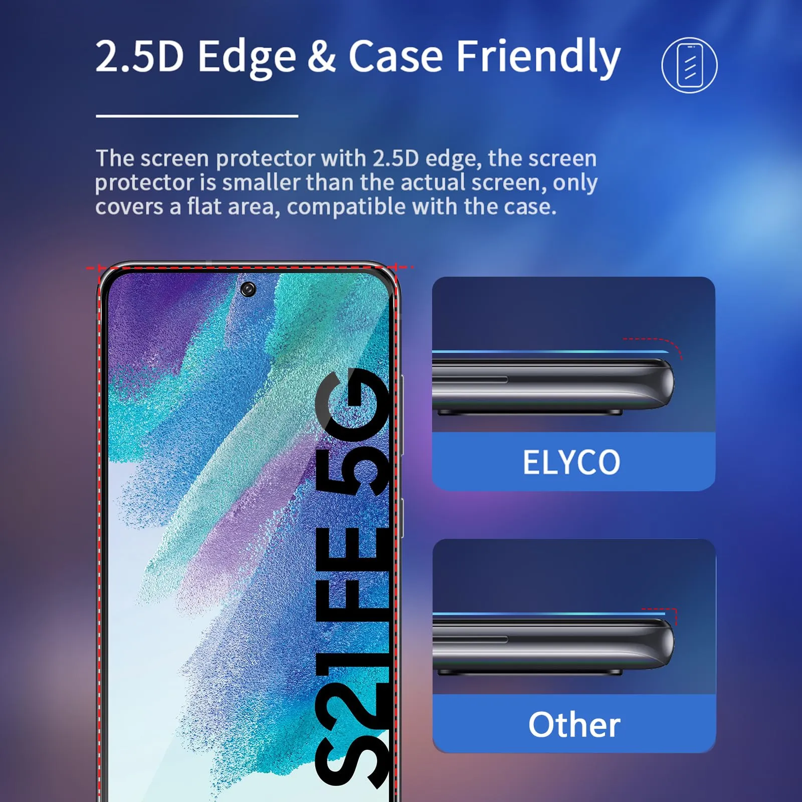 ELYCO Vetro Temperato Privacy per Samsung Galaxy S21 FE - immagine 7