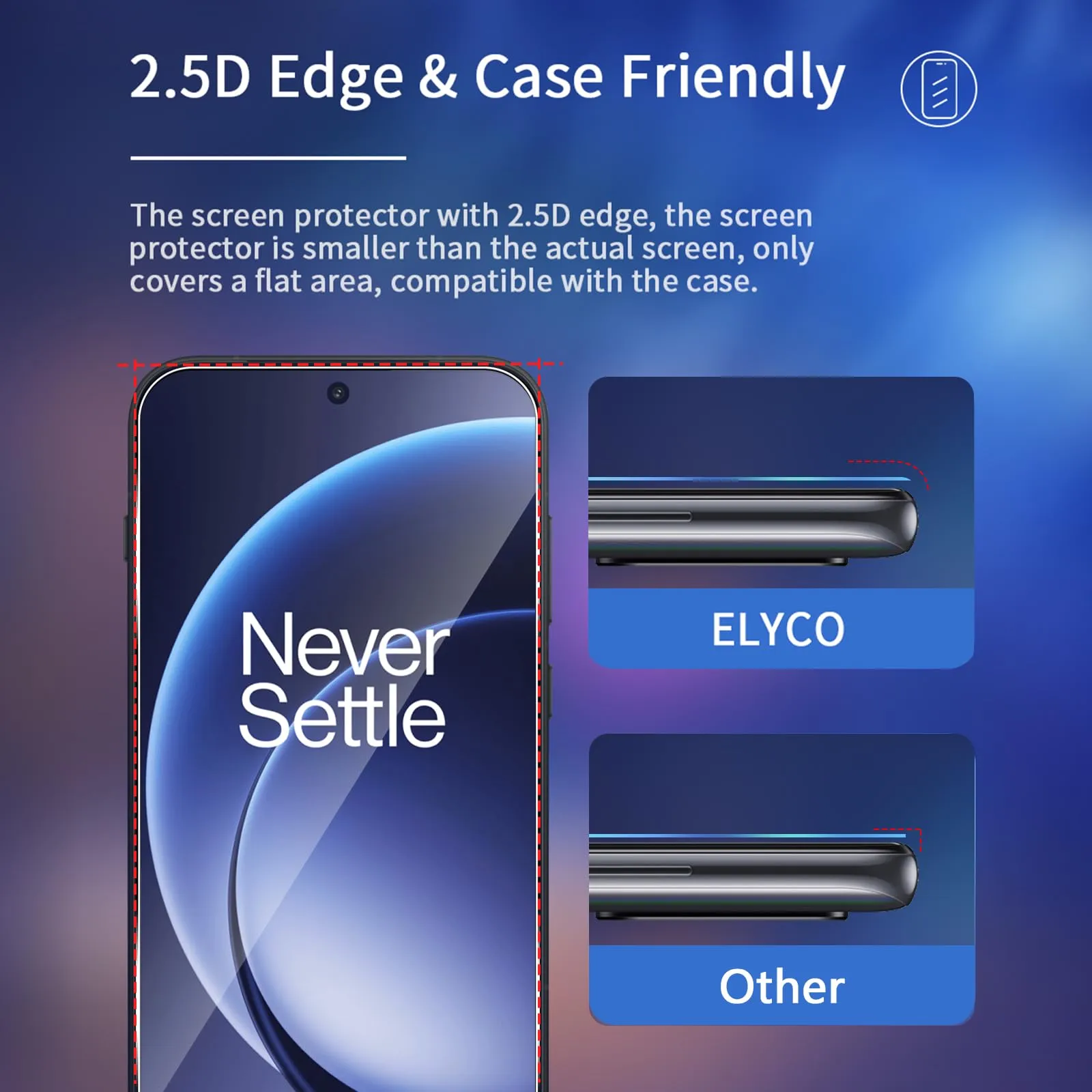 ELYCO Vetro Temperato per OnePlus Nord 6, 3+3 Pezzi - immagine 5