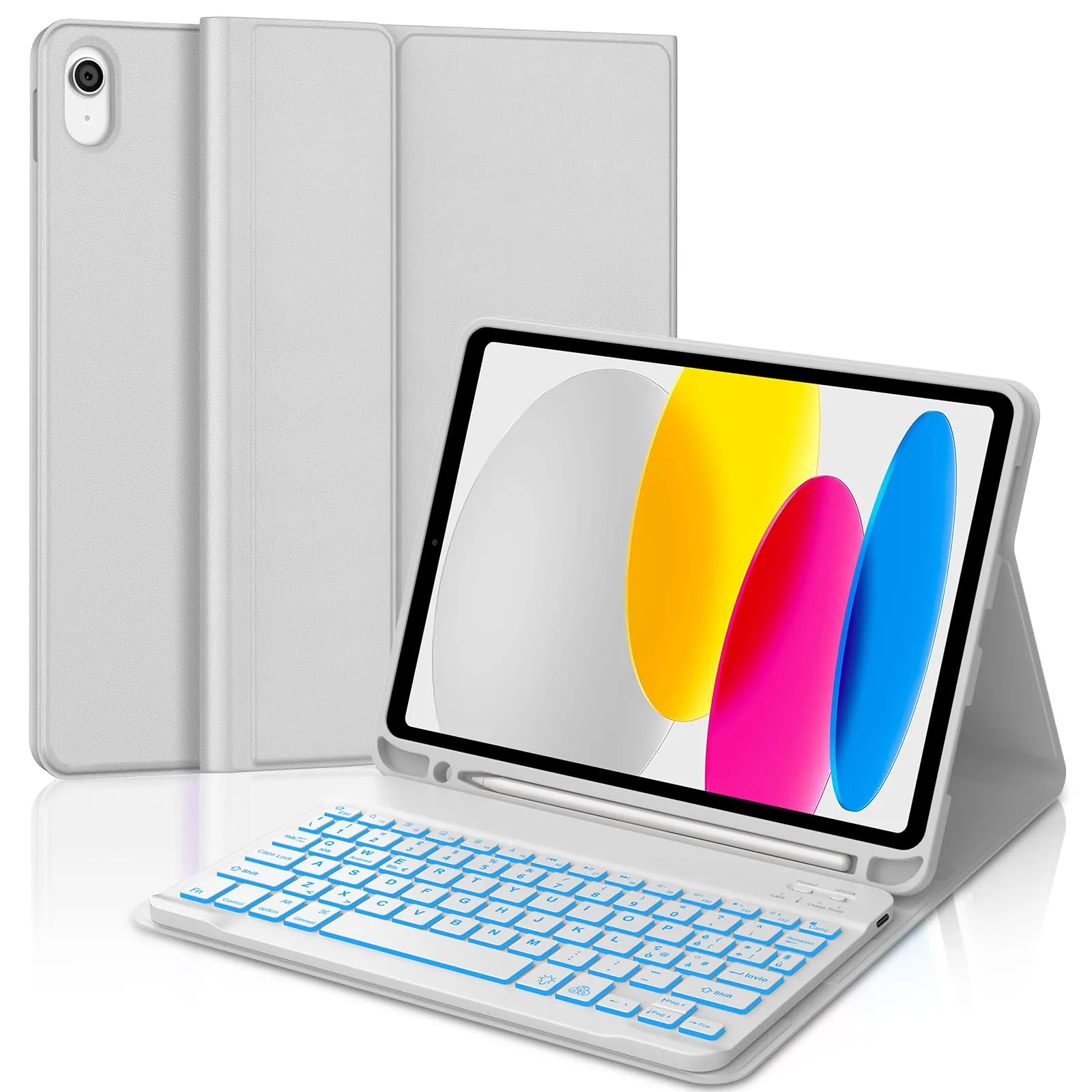 IVEOPPE Tastiera e Custodia per iPad 11ª Generazione 11" (2025) e 10ª Generazione 10.9" (2022) A16 - immagine 1