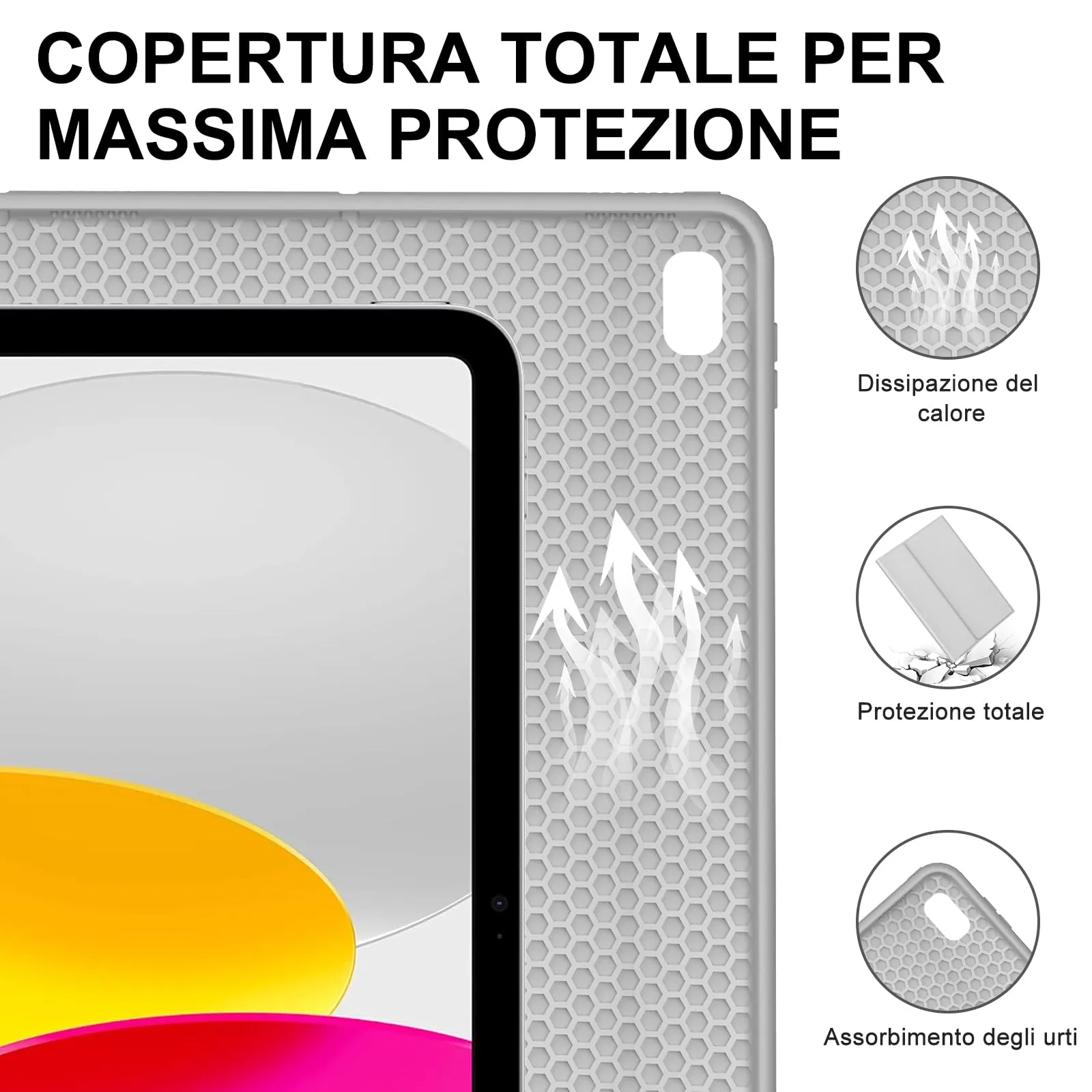 IVEOPPE Tastiera e Custodia per iPad 11ª Generazione 11" (2025) e 10ª Generazione 10.9" (2022) A16 - immagine 8