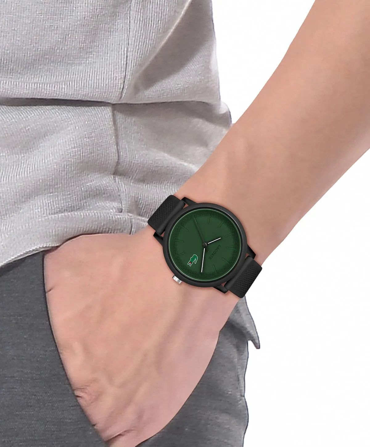 Lacoste 12.12 Orologio analogico da uomo, cinturino in silicone nero - 2011444 - immagine 5