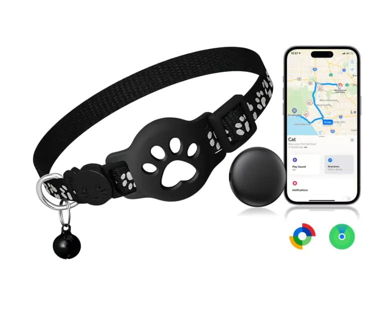 CMINGKEJI Collare GPS per Cani e Gatti senza Abbonamento, Impermeabile IP67, Compatibile con iOS e Android - immagine 1