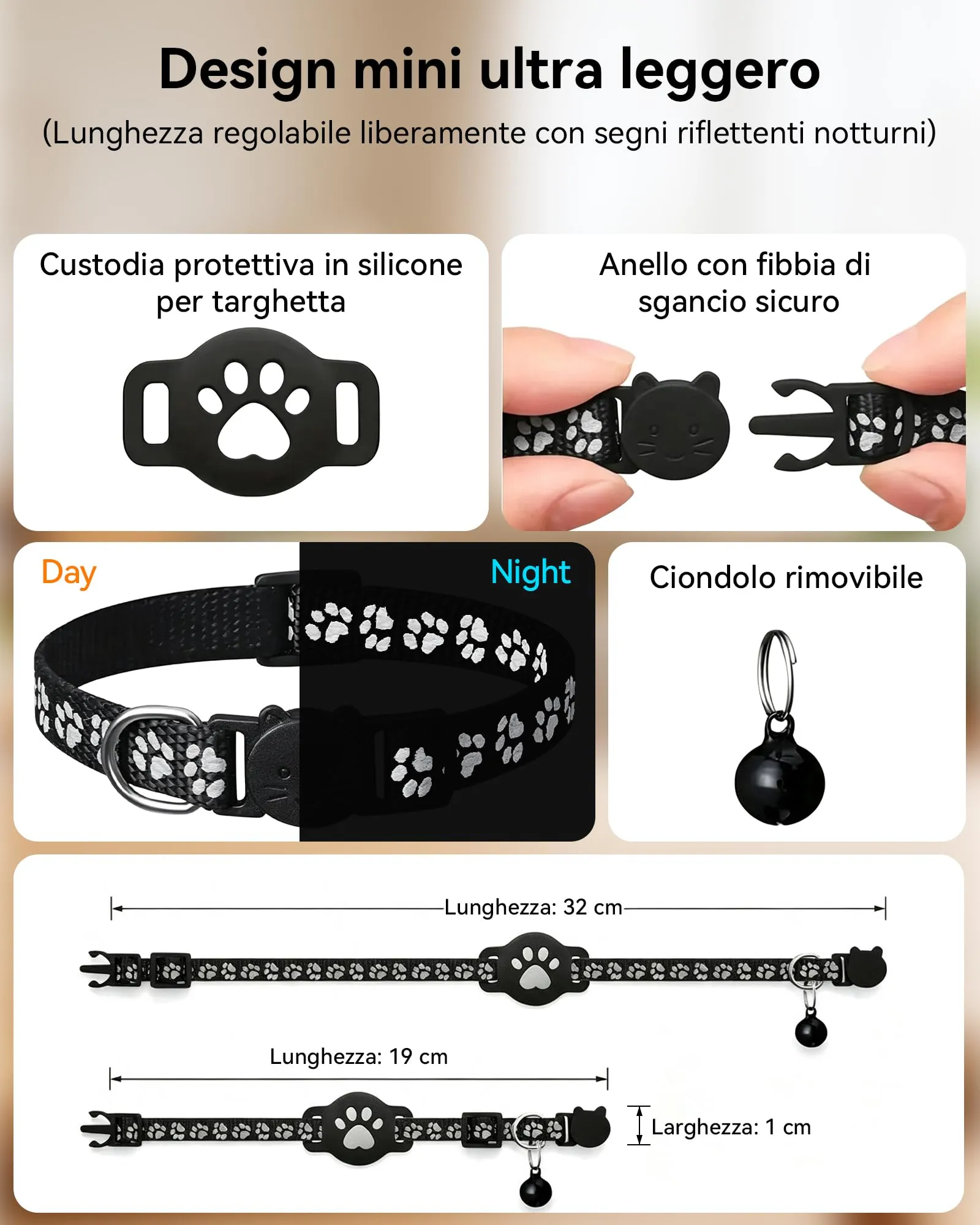 CMINGKEJI Collare GPS per Cani e Gatti senza Abbonamento, Impermeabile IP67, Compatibile con iOS e Android - immagine 3