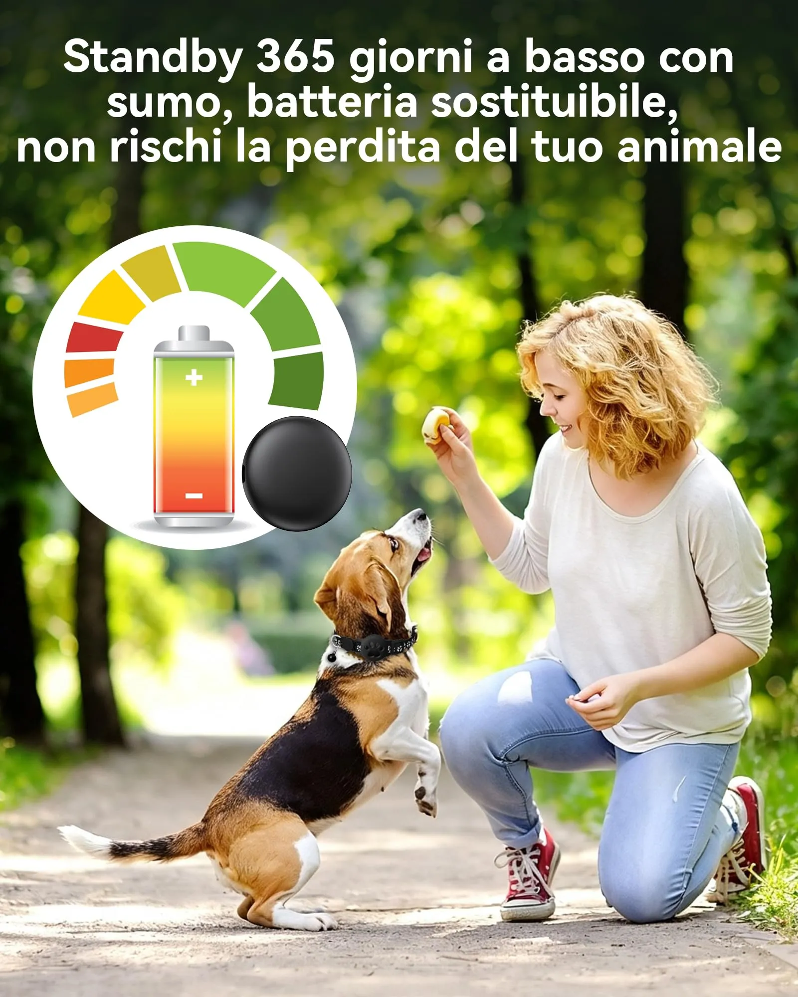 CMINGKEJI Collare GPS per Cani e Gatti senza Abbonamento, Impermeabile IP67, Compatibile con iOS e Android - immagine 6