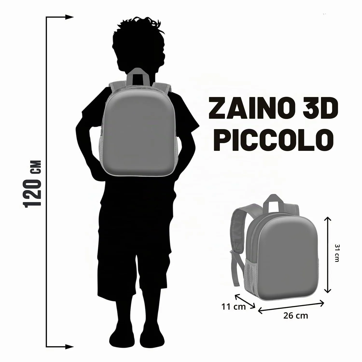 Clondo Zainetto Asilo 3D Frozen per Bambina 3-7 Anni - immagine 5
