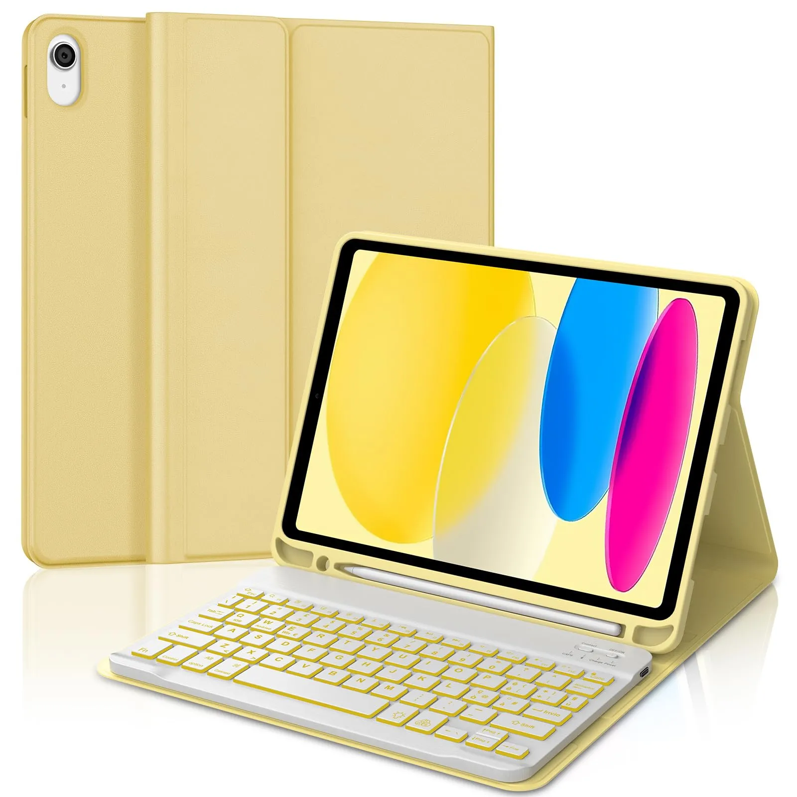 IVEOPPE Tastiera e Custodia per iPad 11 Generazione 11" (2025) e iPad 10 Generazione 10.9" (2022) A16 - immagine 1