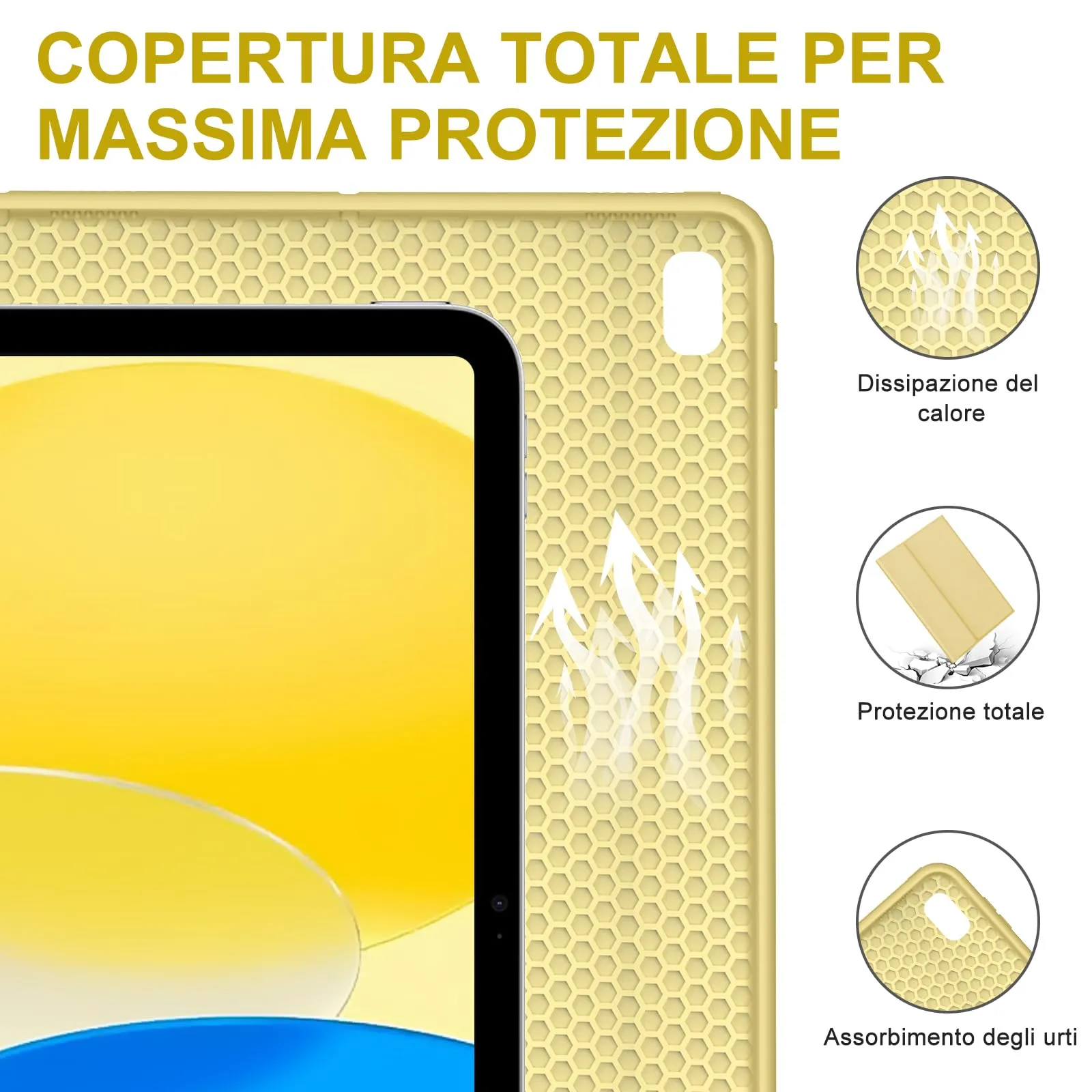 IVEOPPE Tastiera e Custodia per iPad 11 Generazione 11" (2025) e iPad 10 Generazione 10.9" (2022) A16 - immagine 8