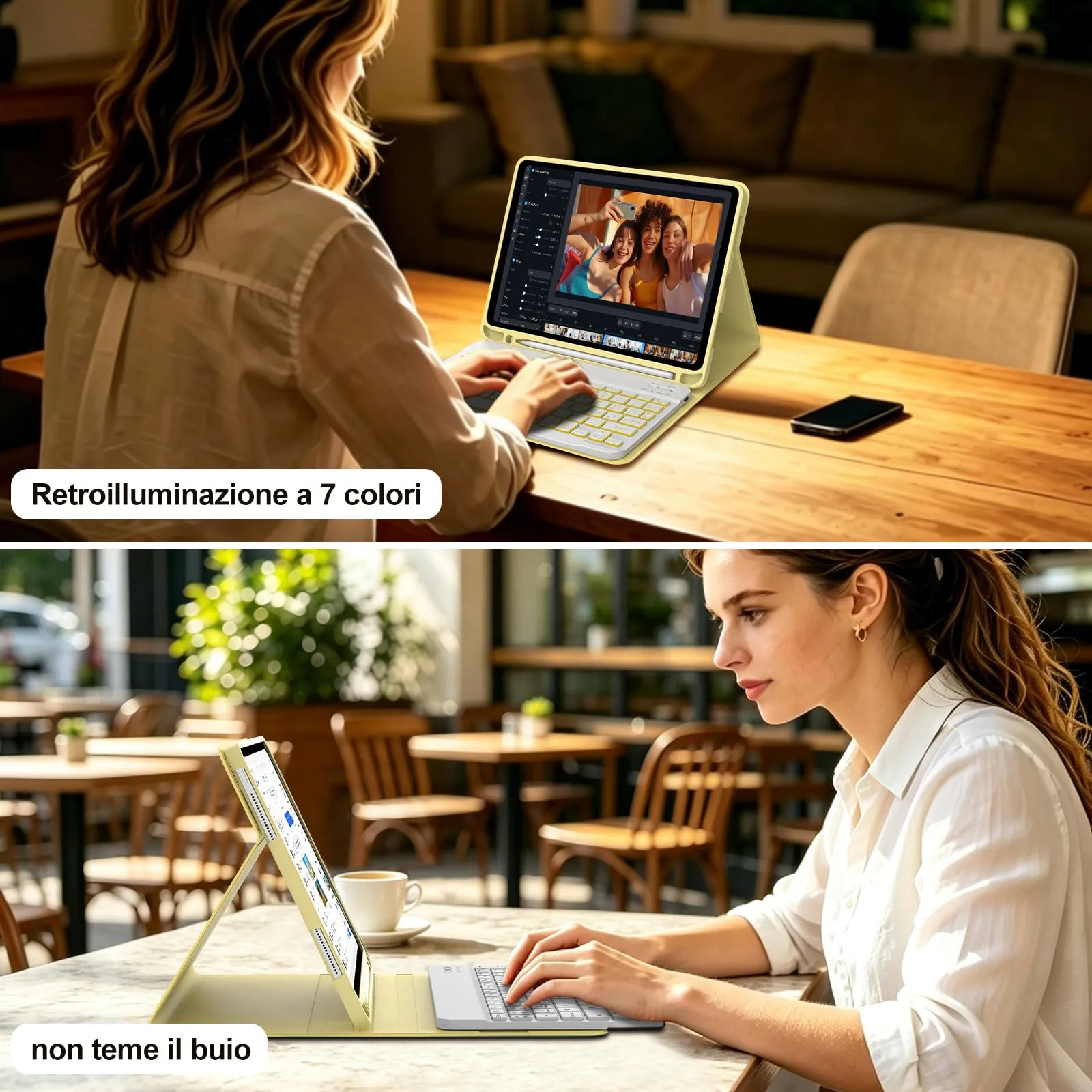 IVEOPPE Tastiera e Custodia per iPad 11 Generazione 11" (2025) e iPad 10 Generazione 10.9" (2022) A16 - immagine 9