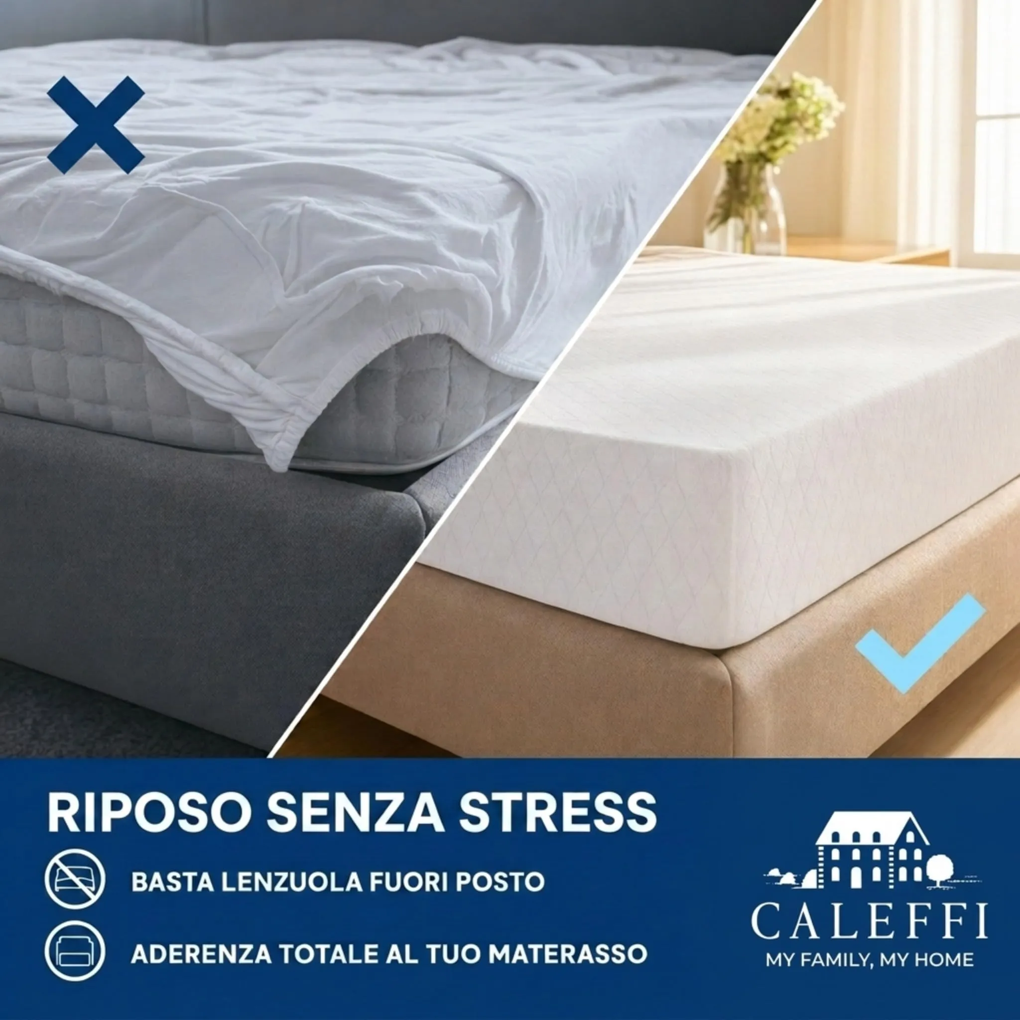 Caleffi Coprimaterasso Singolo 90x200 in Cotone Traspirante, Bianco - immagine 5