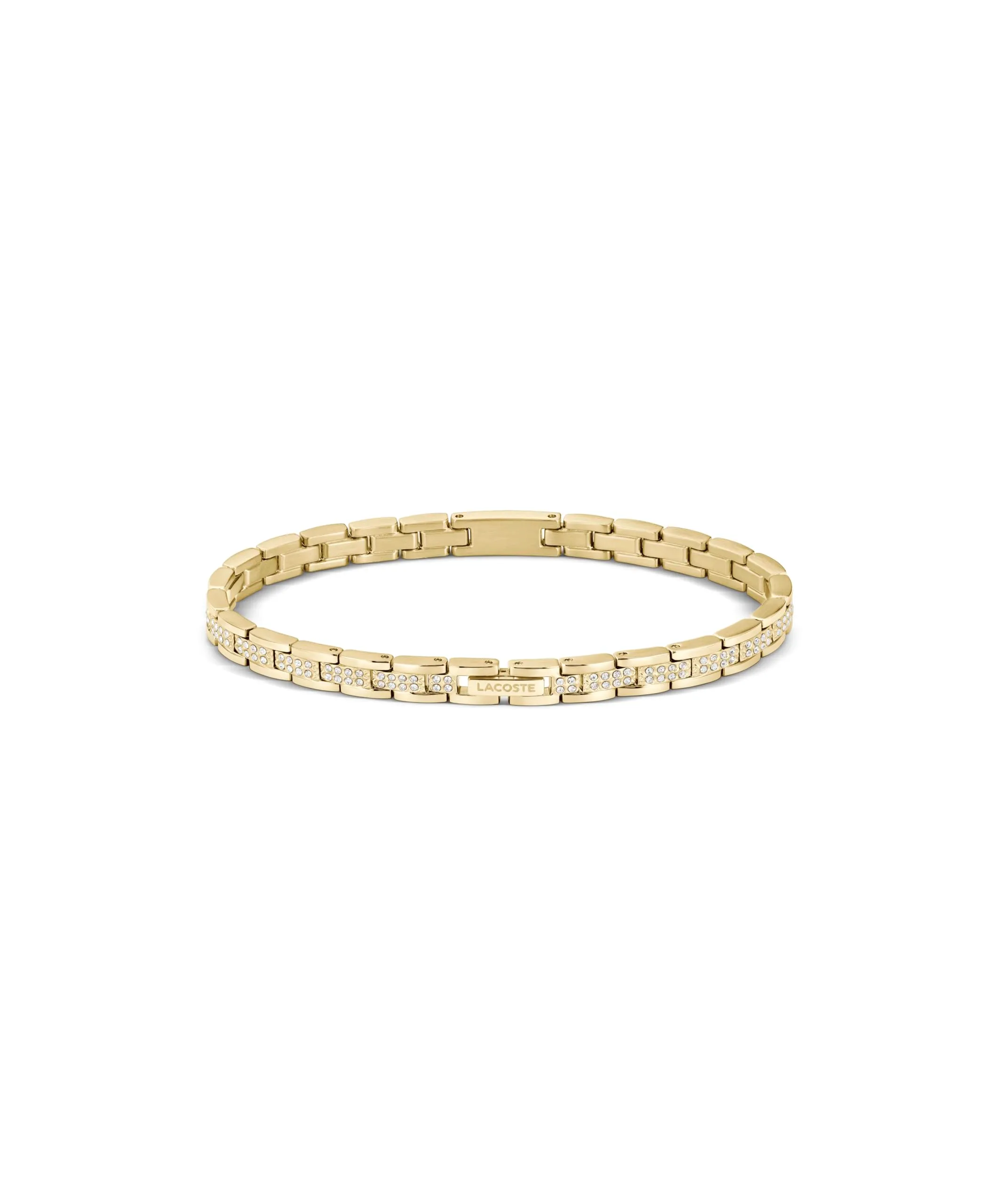 Lacoste Metropole Collection Bracciale in Acciaio Inossidabile Oro Giallo con Cristalli - immagine 3