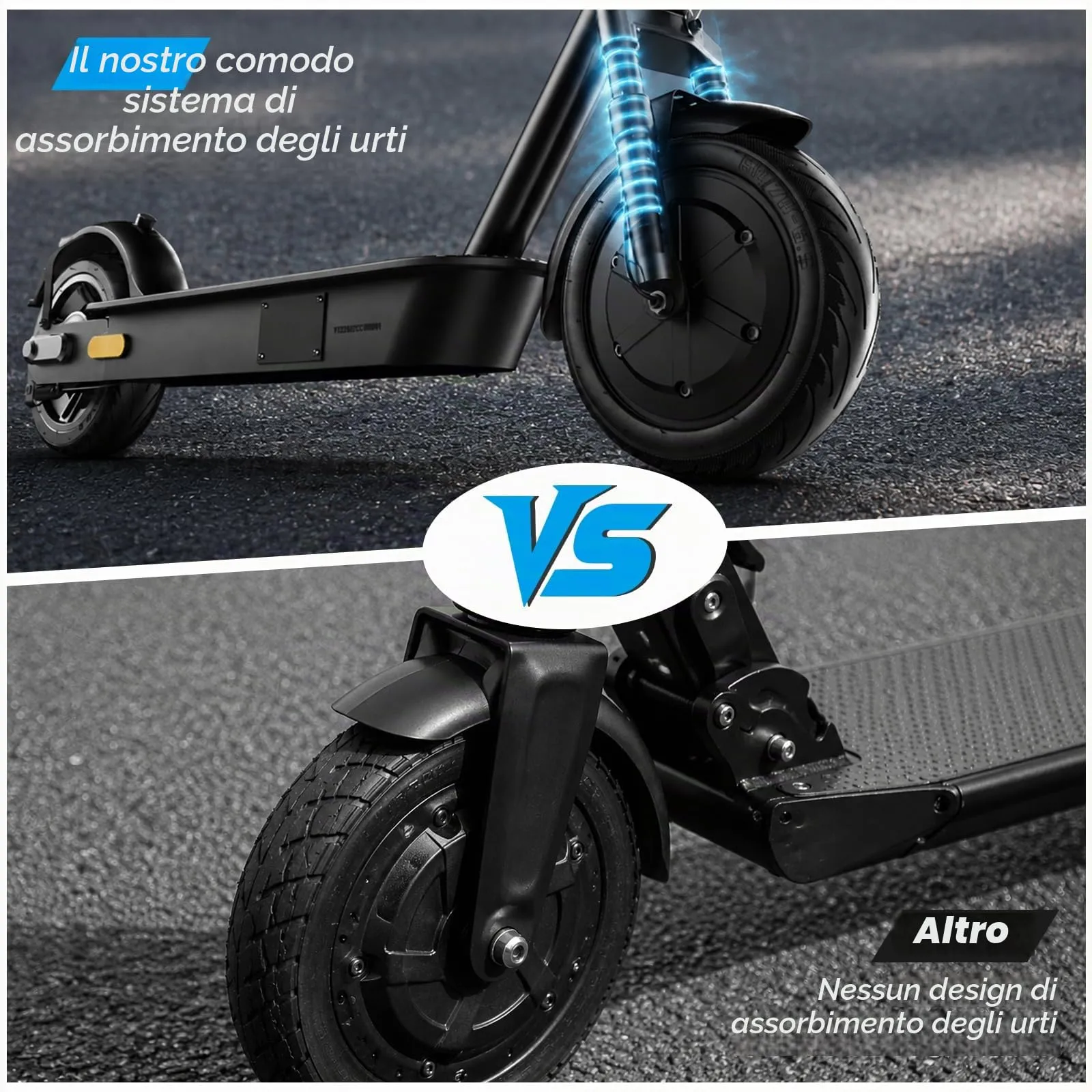 Zephyride V10 Monopattino Elettrico Adulto 350W, 25km/H, Autonomia 45KM, Pneumatici 25,4 cm, Pieghevole - immagine 4