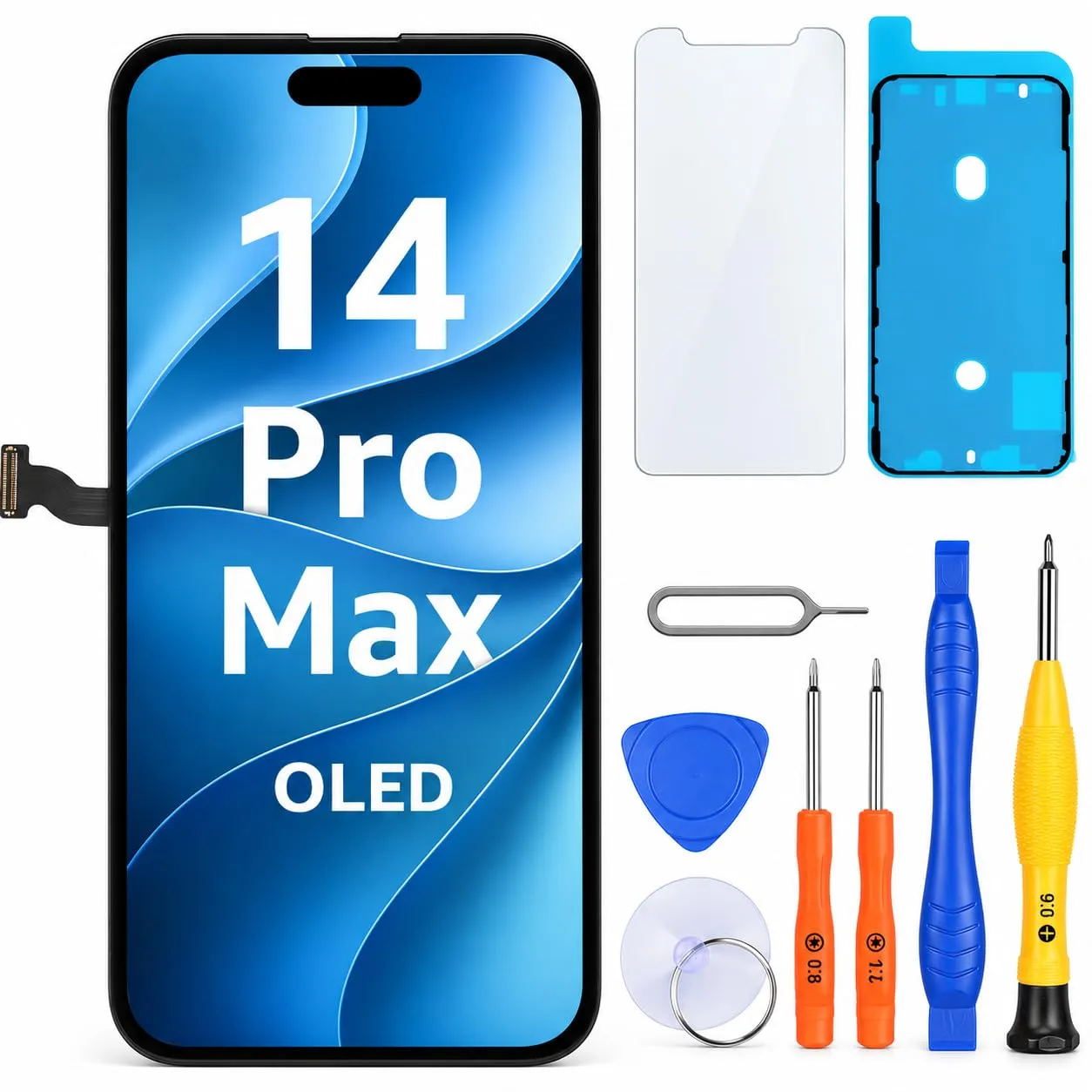 LL TRADER Schermo OLED 6,7'' per iPhone 14 Pro Max con Kit di Riparazione - immagine 1