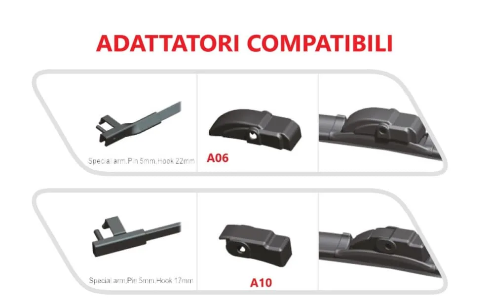 Car Passion Spazzole Tergicristallo Aero Flat per Opel Astra H, Astra GTC, Astra H SW 03/2004-08/2009, 55 e 45 cm - immagine 8
